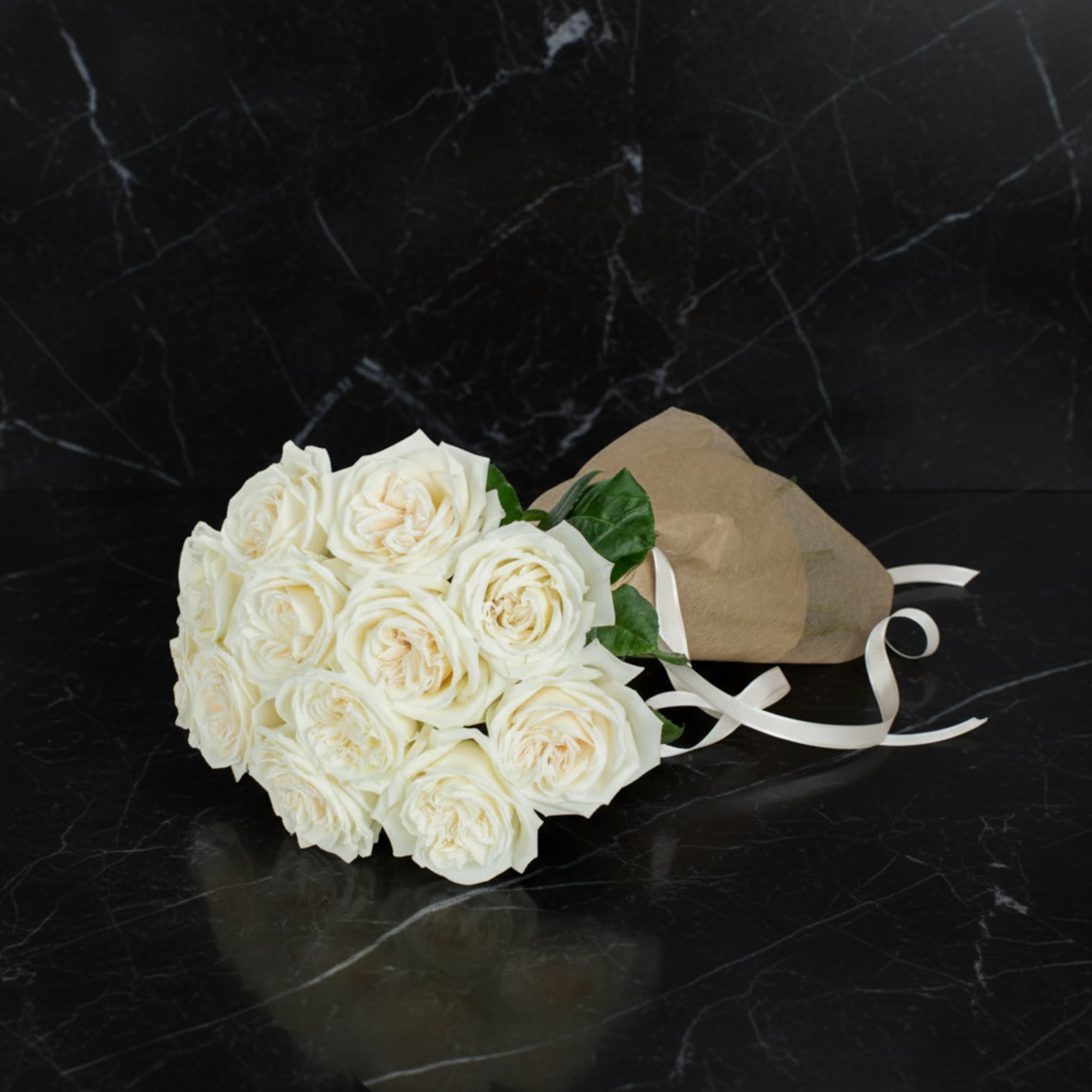 All white rose bouquet for someone special. 