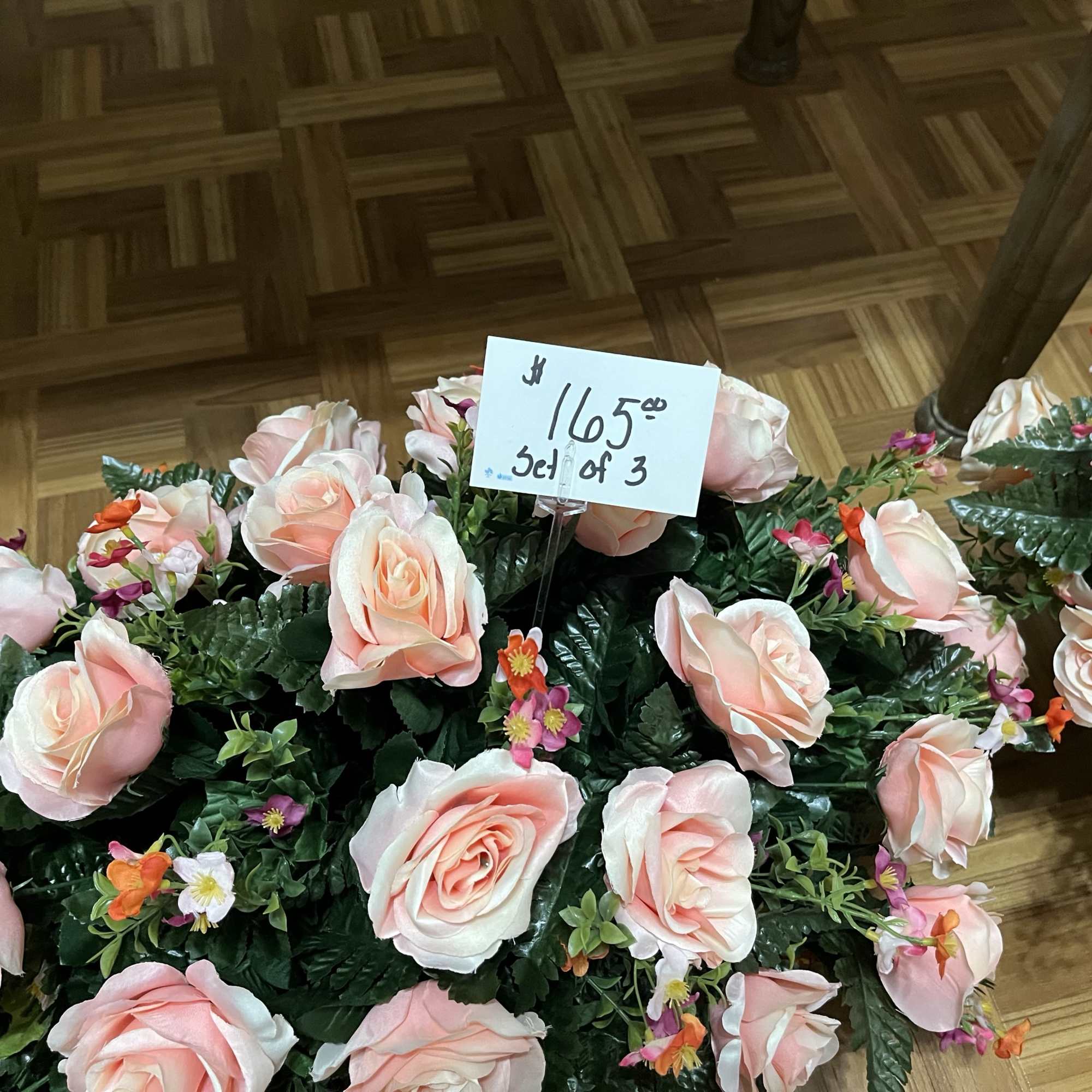 Beautiful pink colors cover this saddle and  vases as a celebration