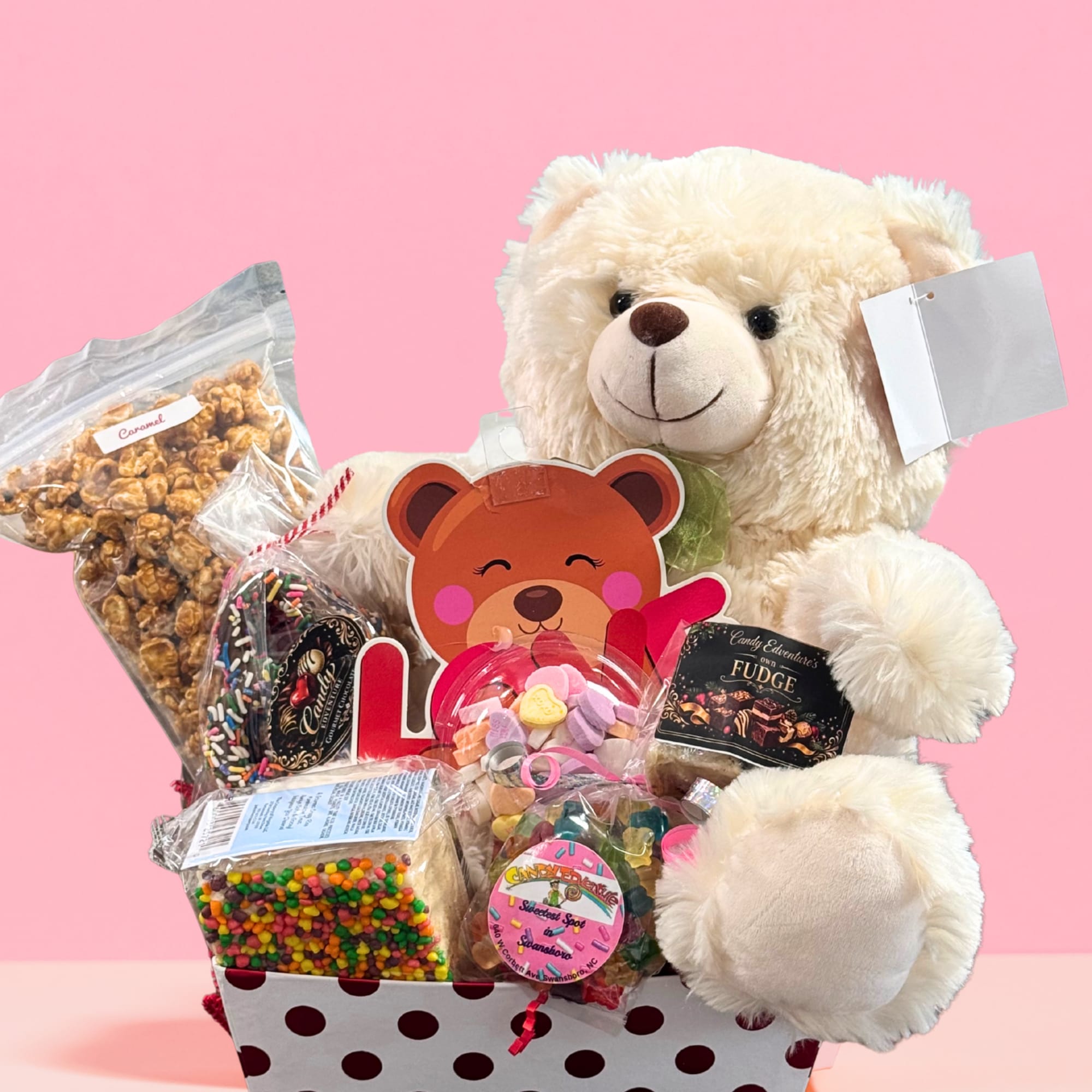 A charming Valentine&rsquo;s Day gift filled with sweet treats and an adorable