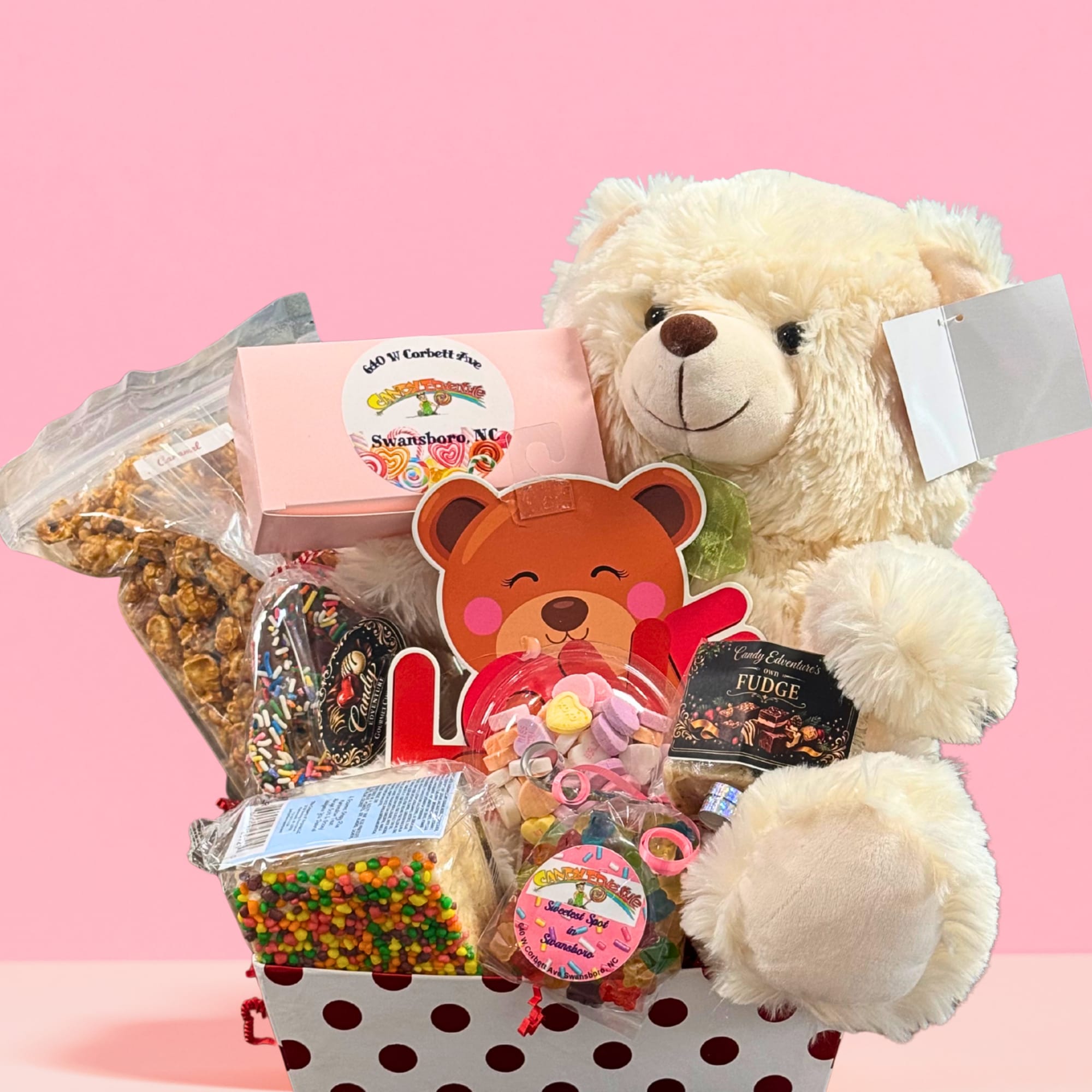 A charming Valentine&rsquo;s Day gift filled with sweet treats and an adorable