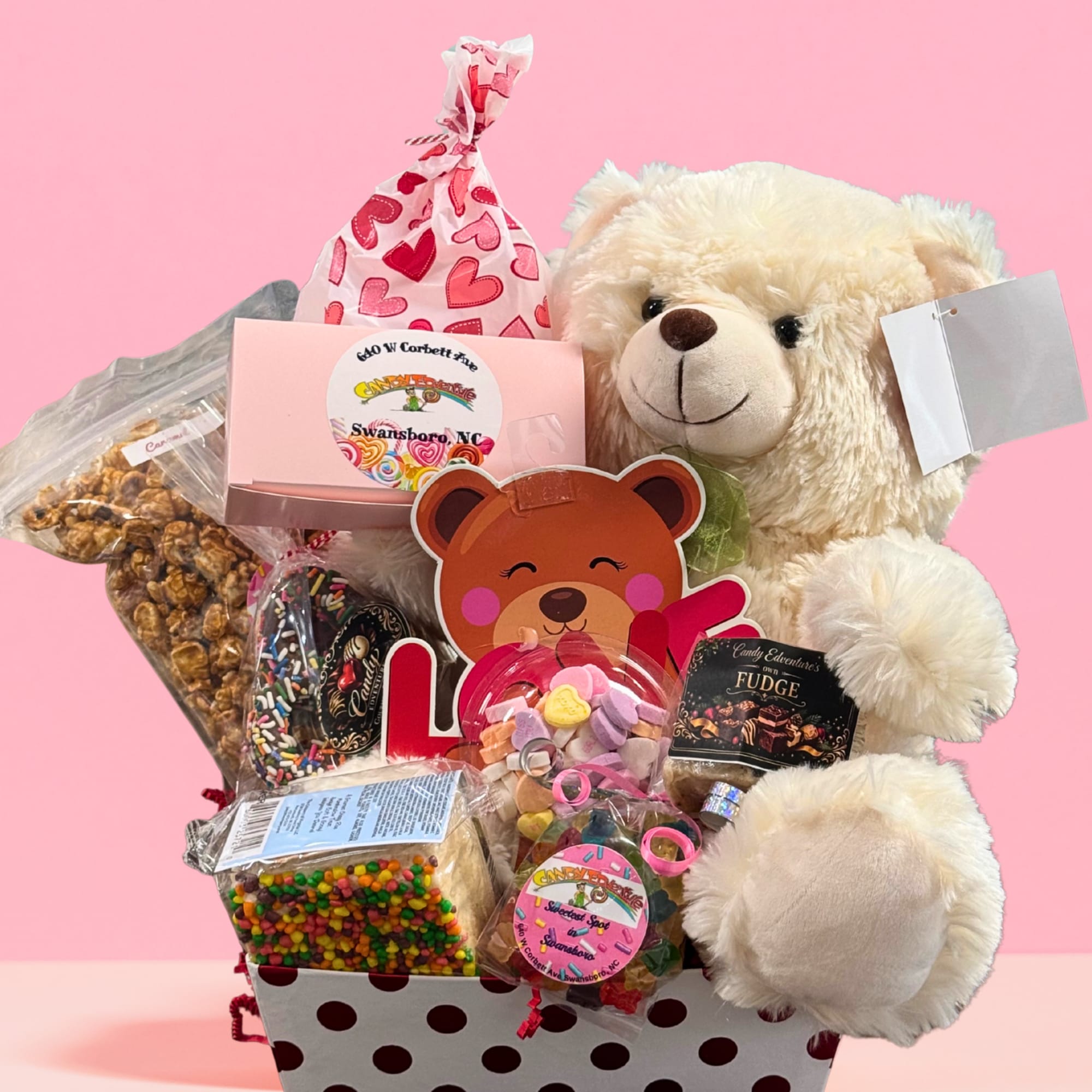 A charming Valentine&rsquo;s Day gift filled with sweet treats and an adorable