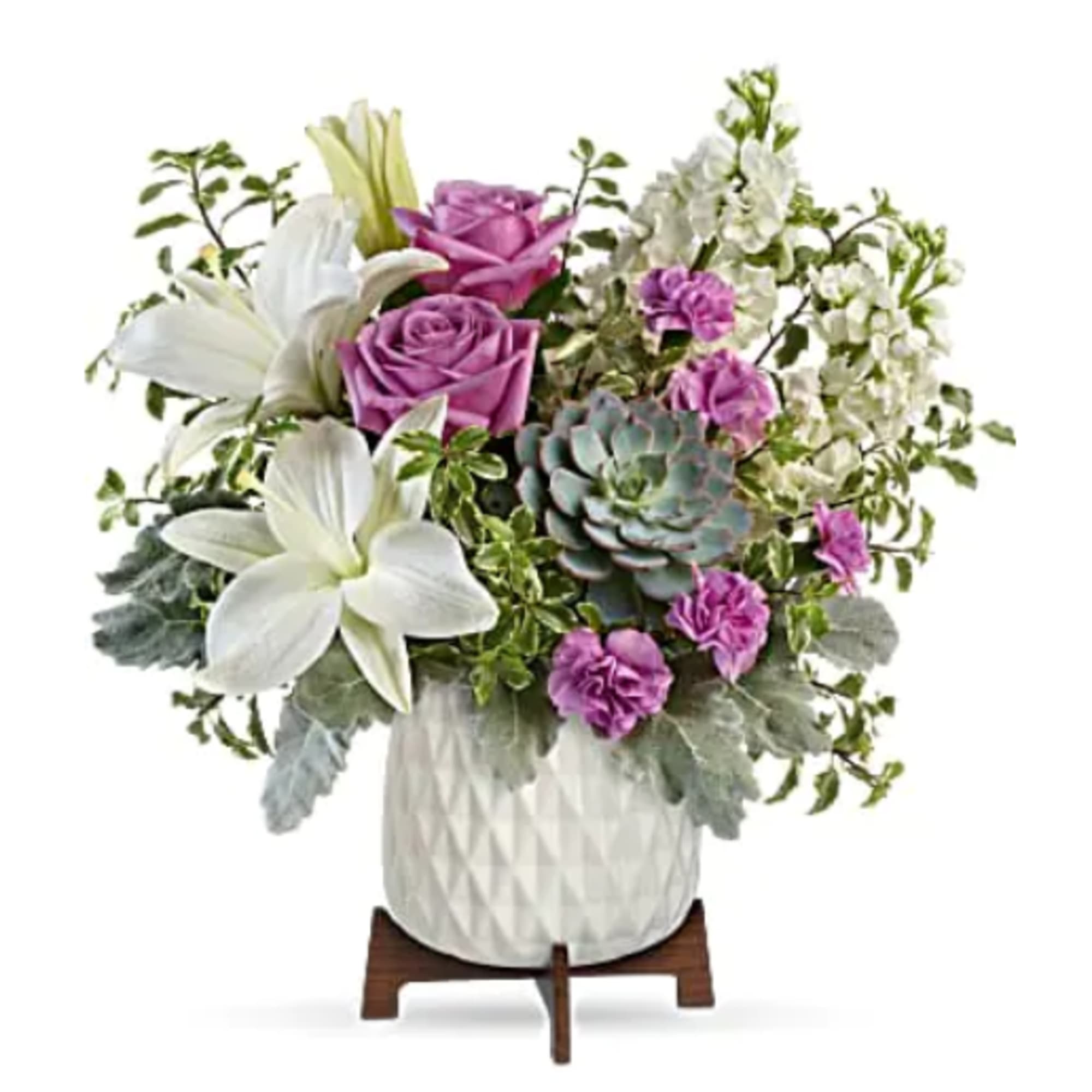 "Straight out of a mid-century design magazine, this chic planter is the