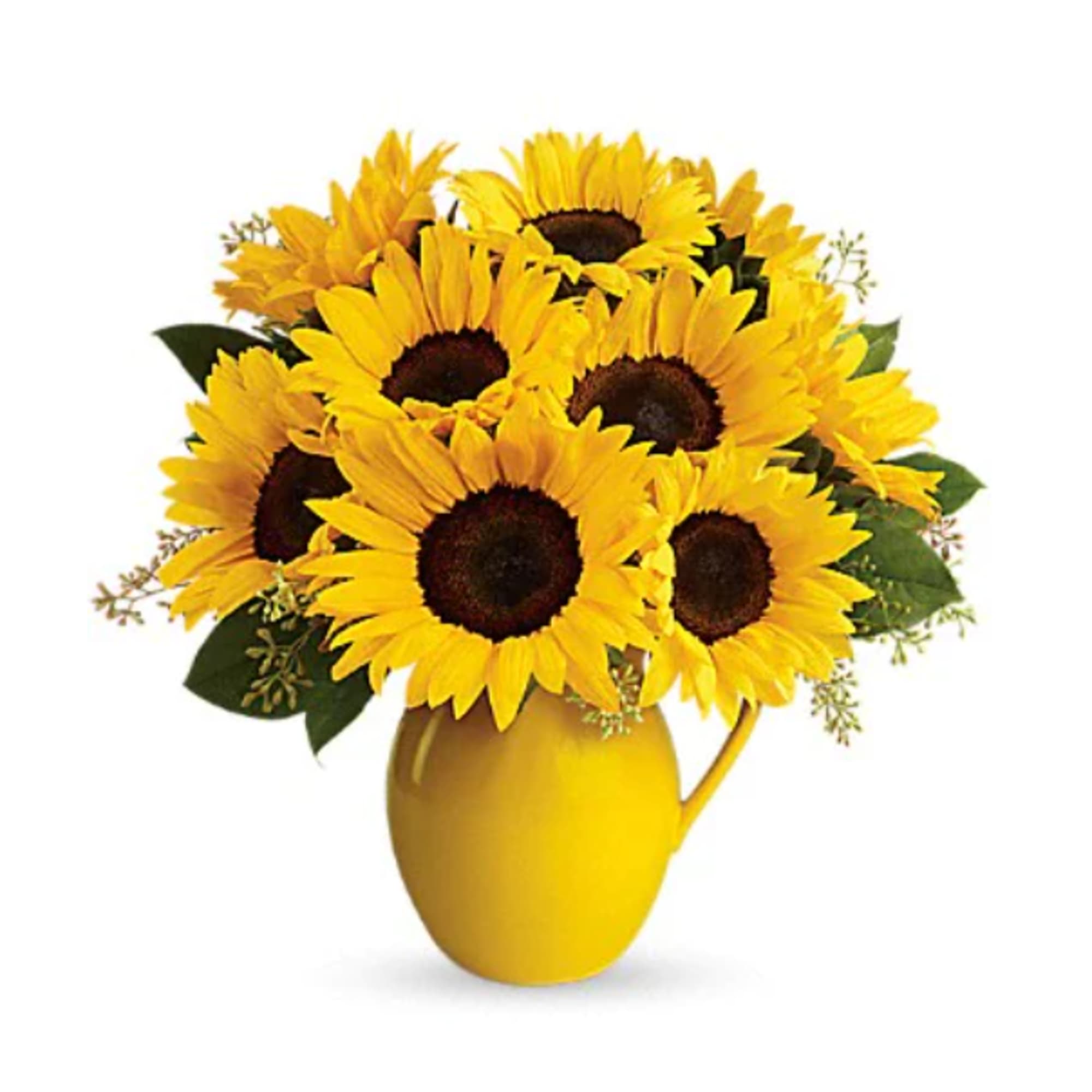 Pour on the fun by sending this dazzling bouquet of summer's brightest