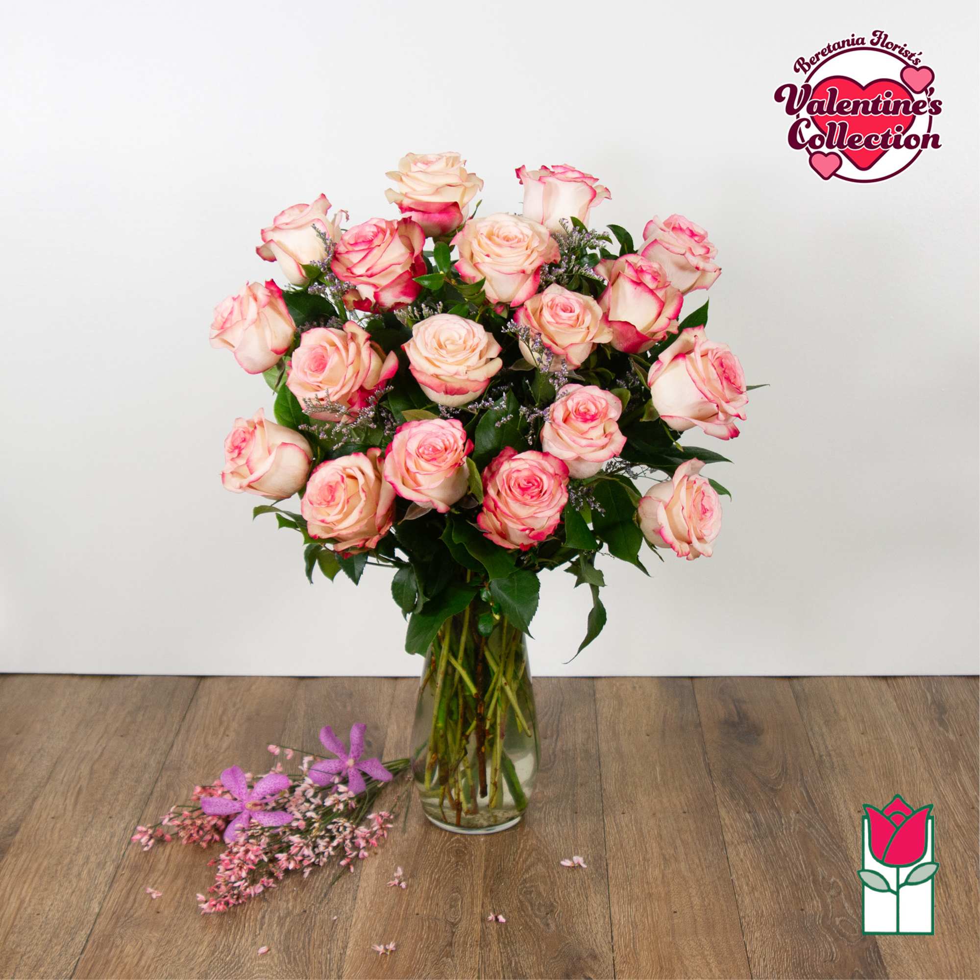 Indulge in the timeless elegance of our Medium Stem Rose Arrangement, meticulously