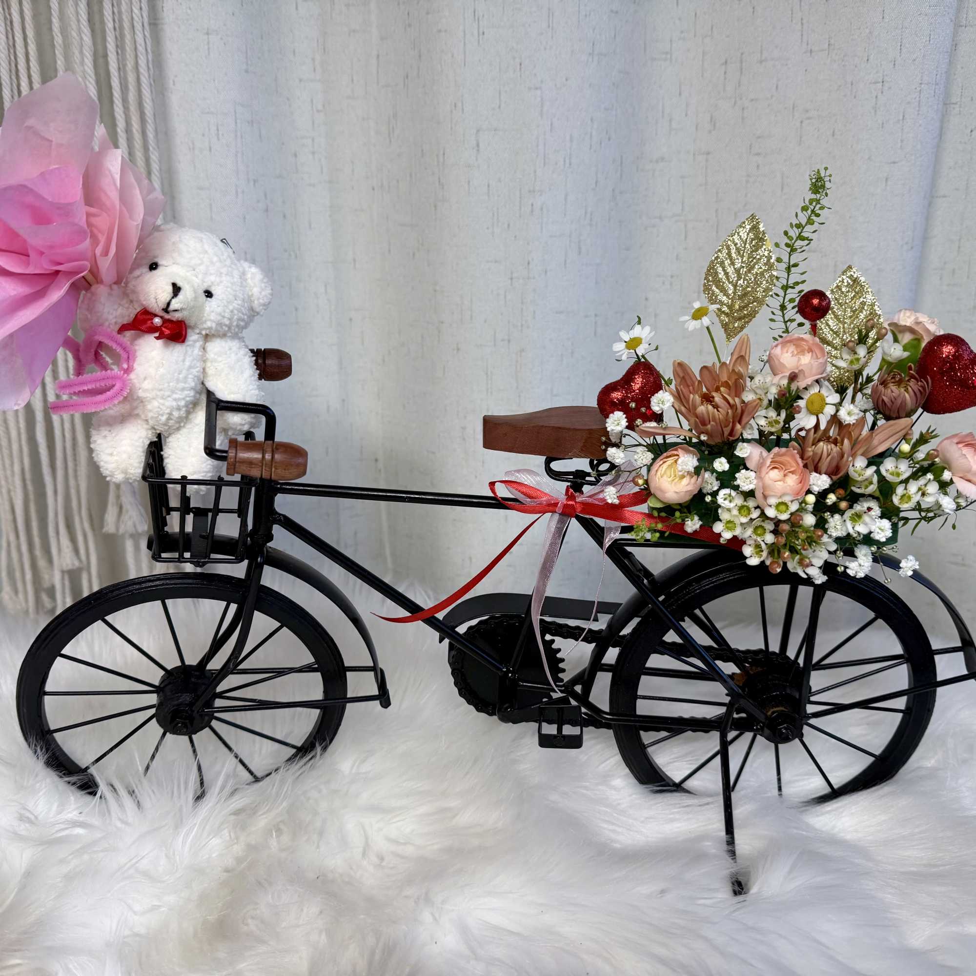 A gift full of love and sweetness . Our decorative bicycle with