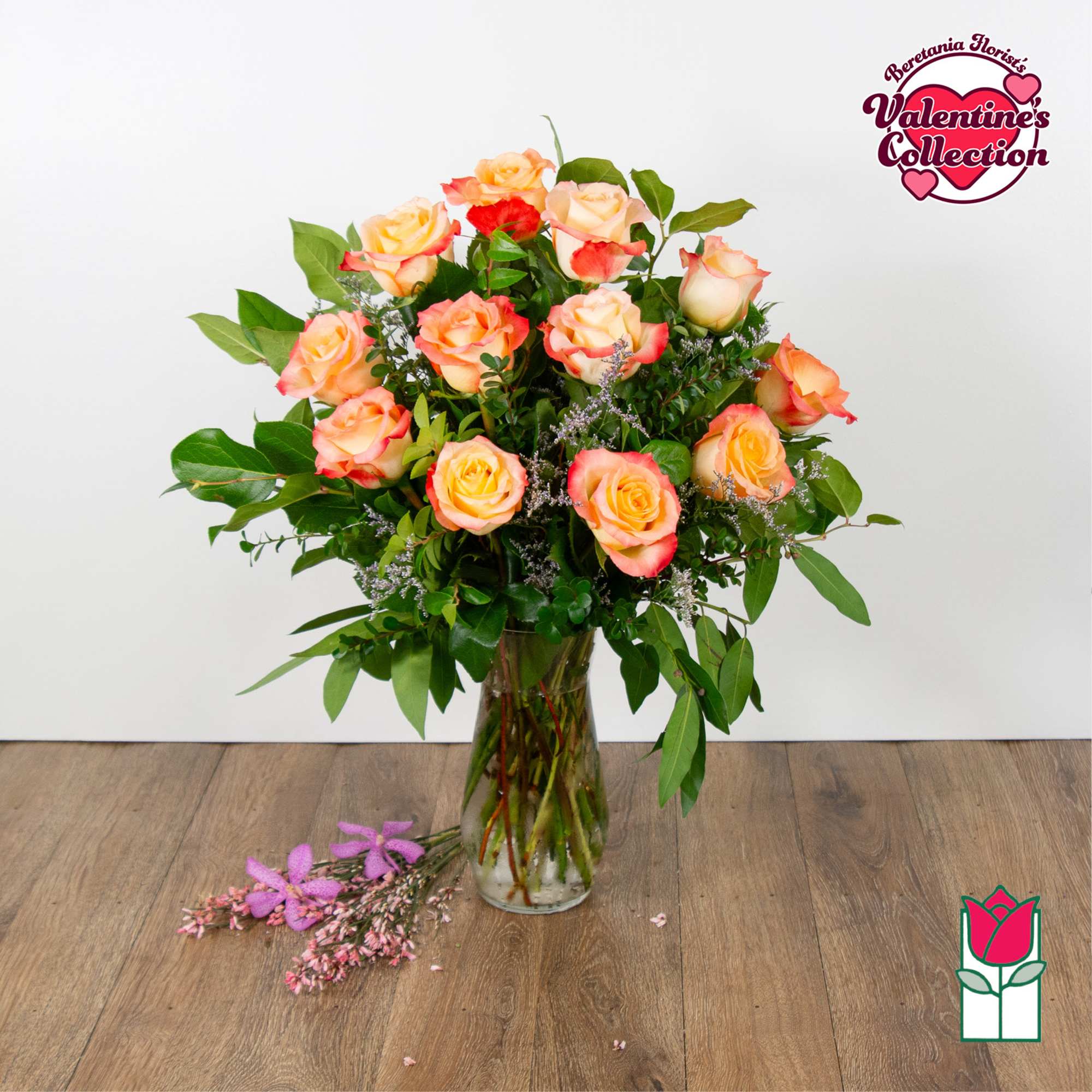 Indulge in the timeless elegance of our Medium Stem Rose Arrangement, meticulously