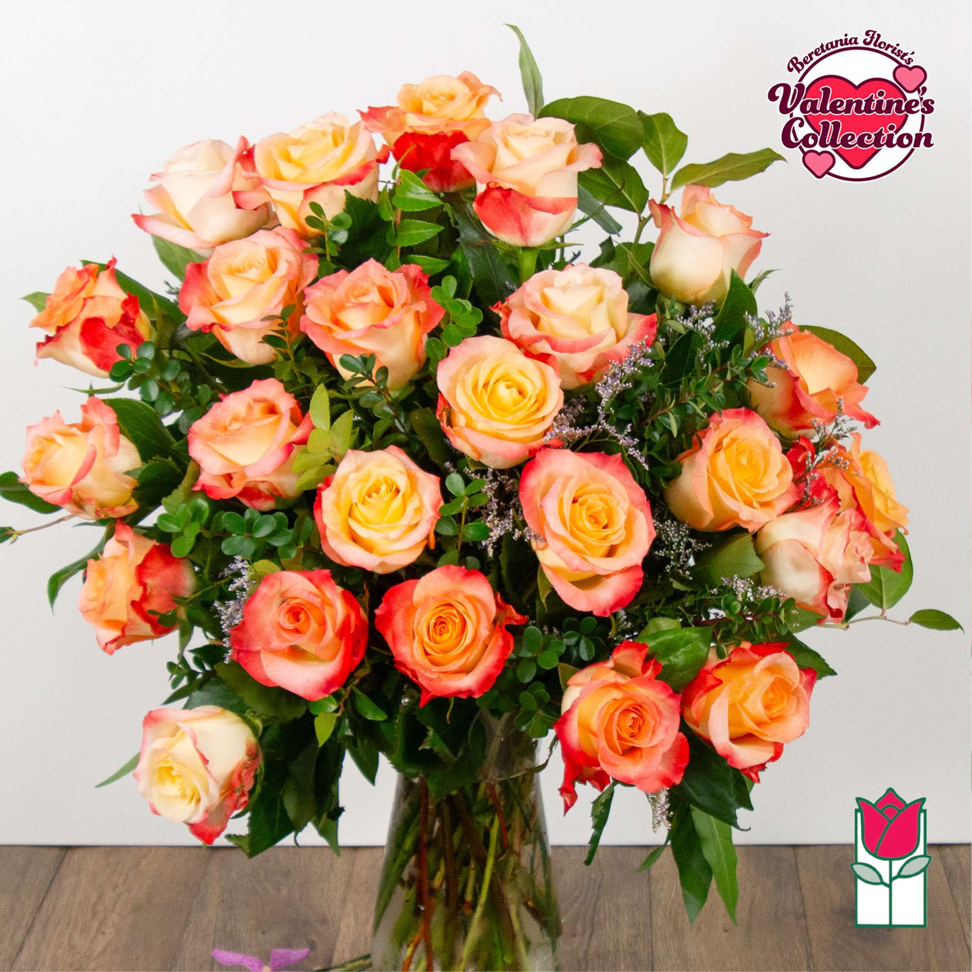 Indulge in the timeless elegance of our Medium Stem Rose Arrangement, meticulously