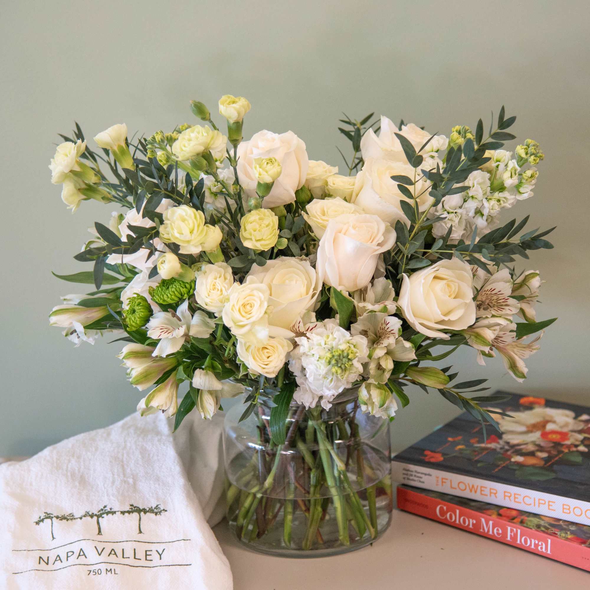 An Arden Road Signature design, this flower arrangement is created delicately with