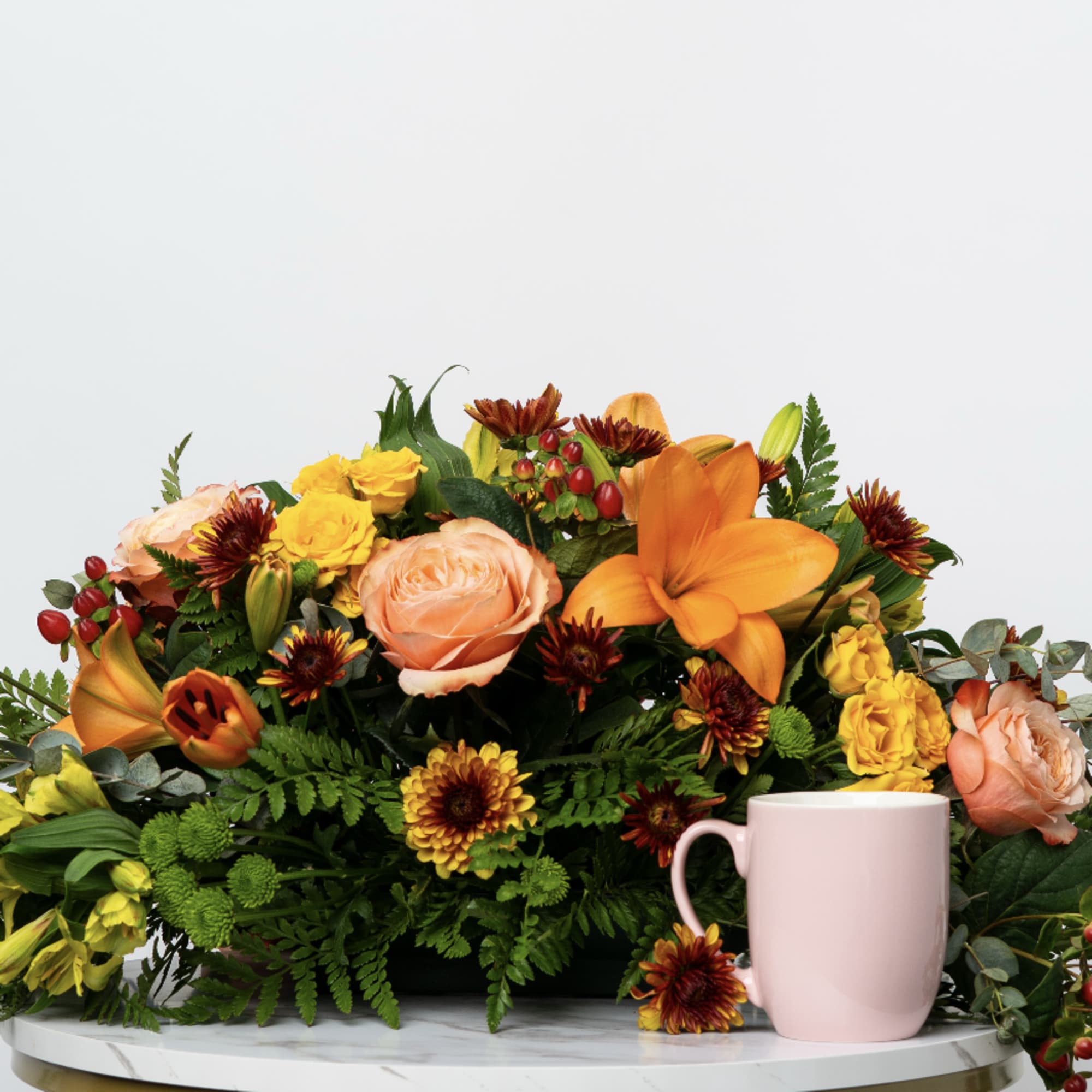 Introducing our Holiday Collection's Autumn Centerpiece! Let us deliver this gorgeous centerpiece
