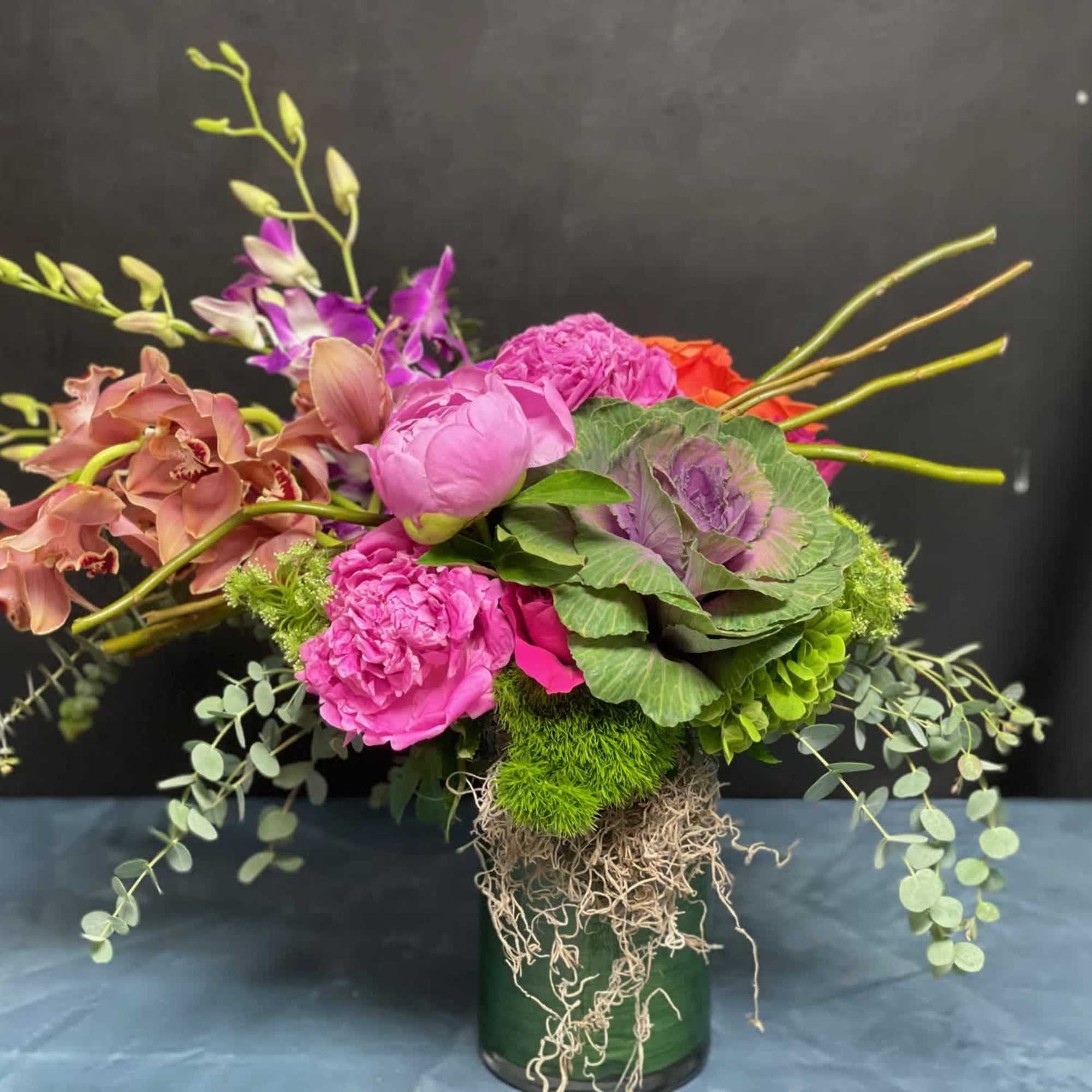 Bold, textural, and full of organic elegance &mdash; this striking arrangement blends