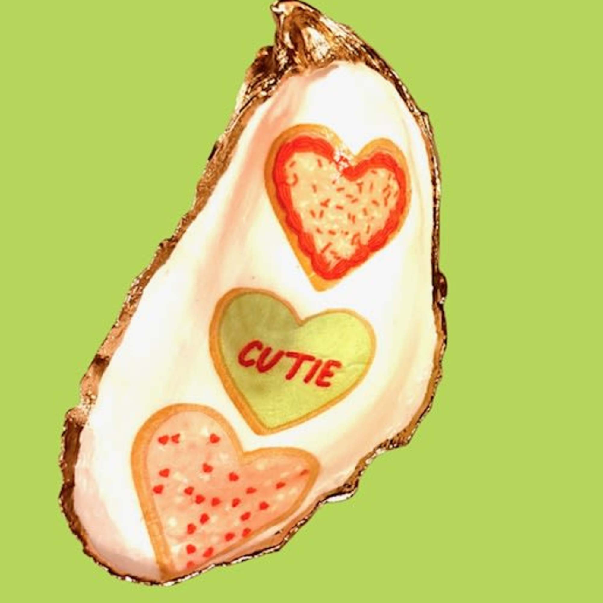 These beautiful hand-painted oyster shells from Boston and Cape Cod make a