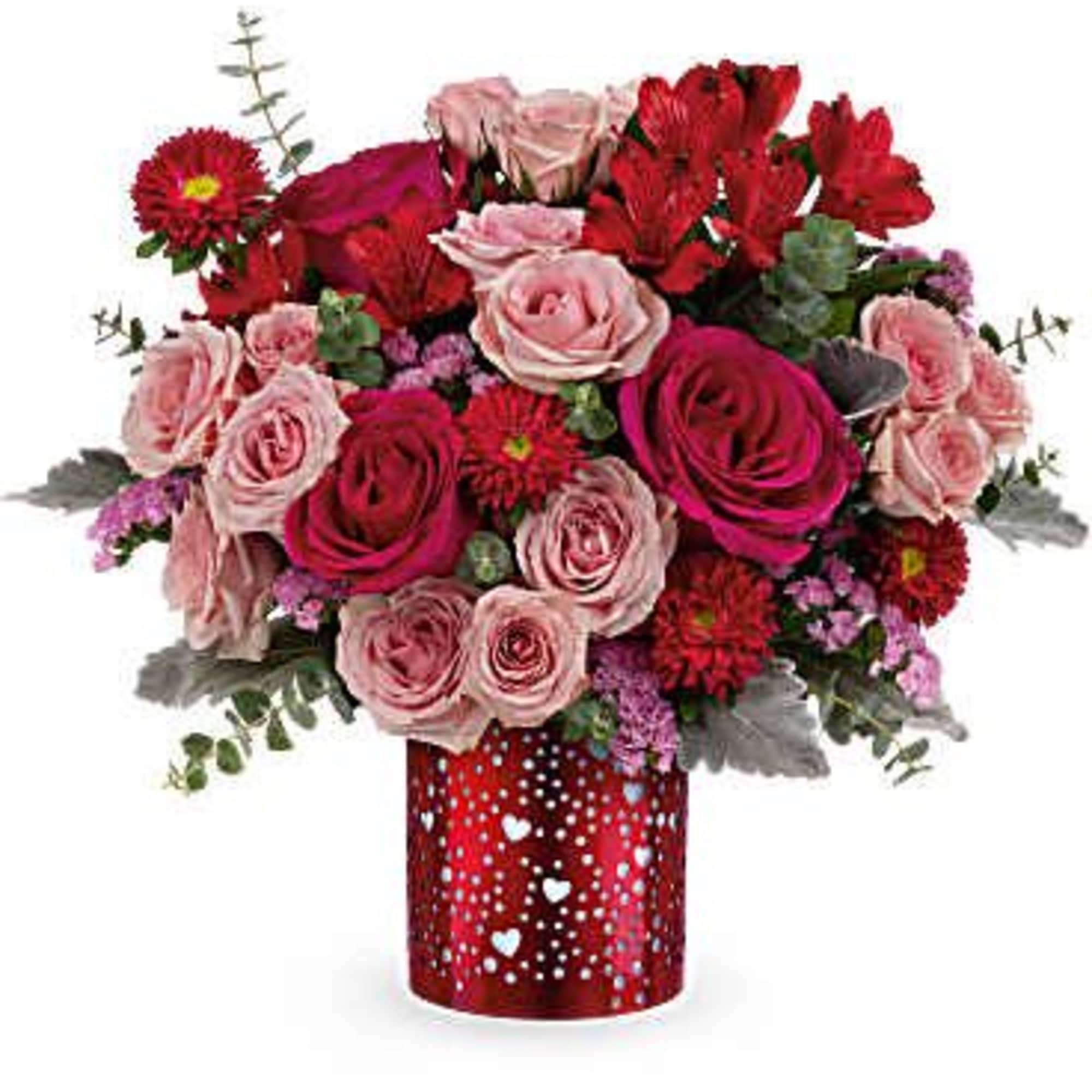 Striking and romantic, Teleflora's Heartstruck Bouquet steals the spotlight with hot pink