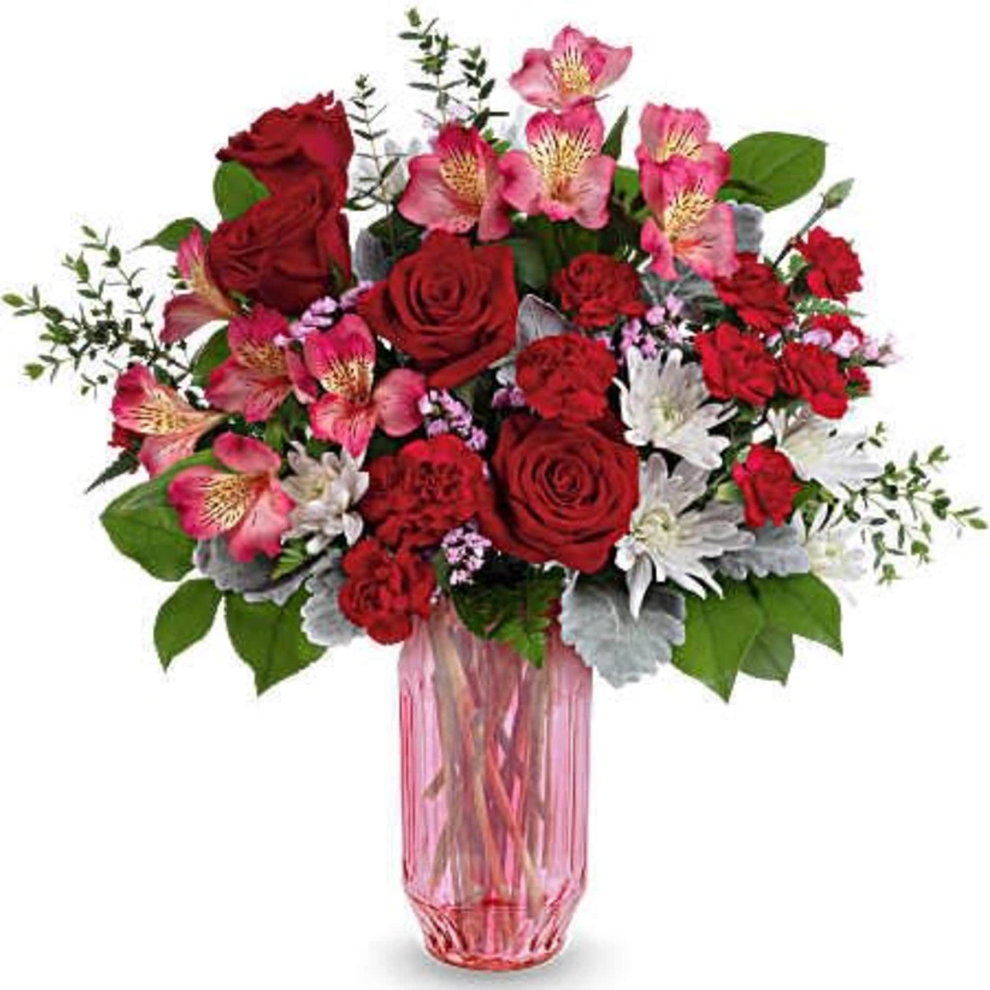 Celebrate love's radiant hues with Teleflora's Gorgeous Gem Bouquet, a stunning Valentine's