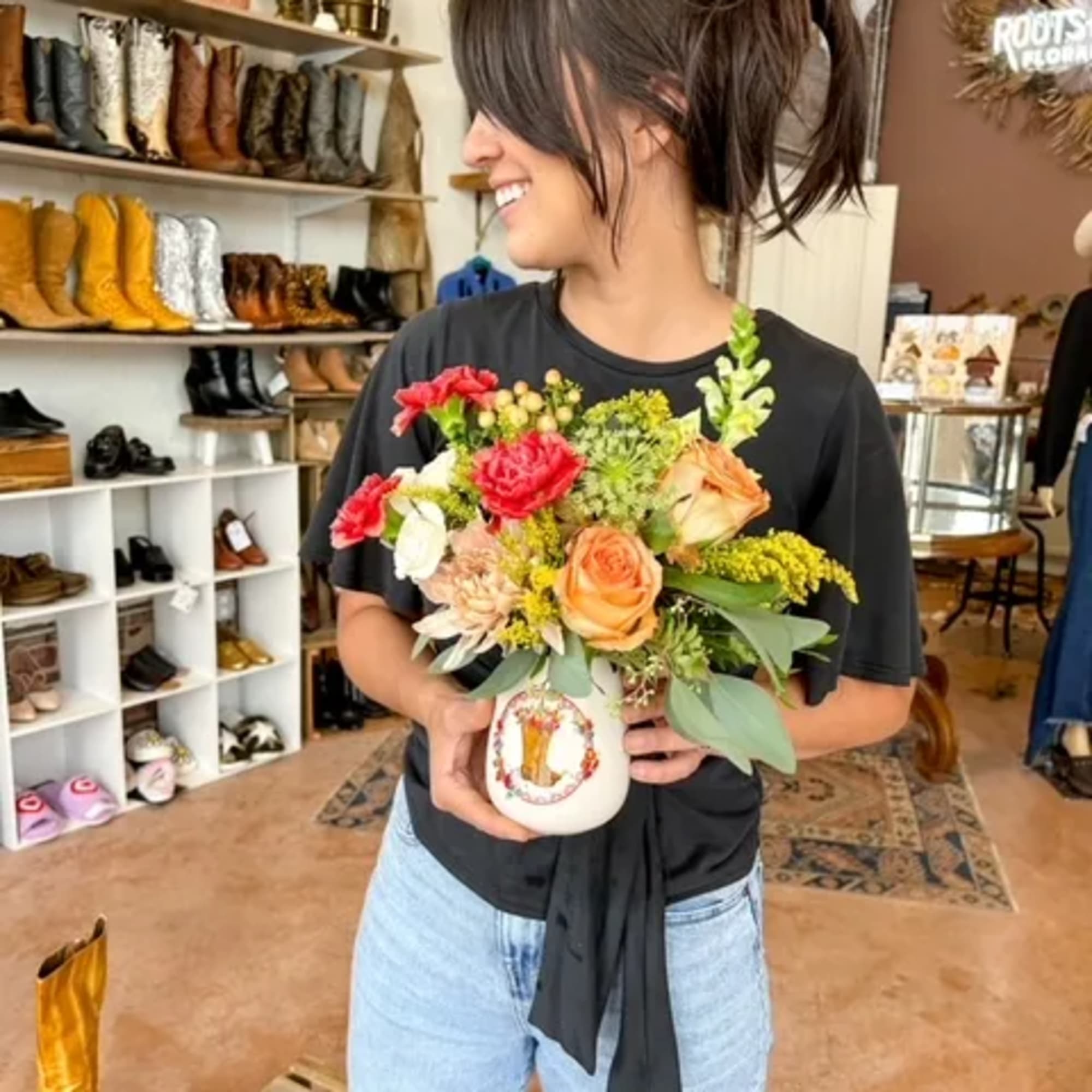 This design features a wine chiller from the Pioneer Woman Collection. The