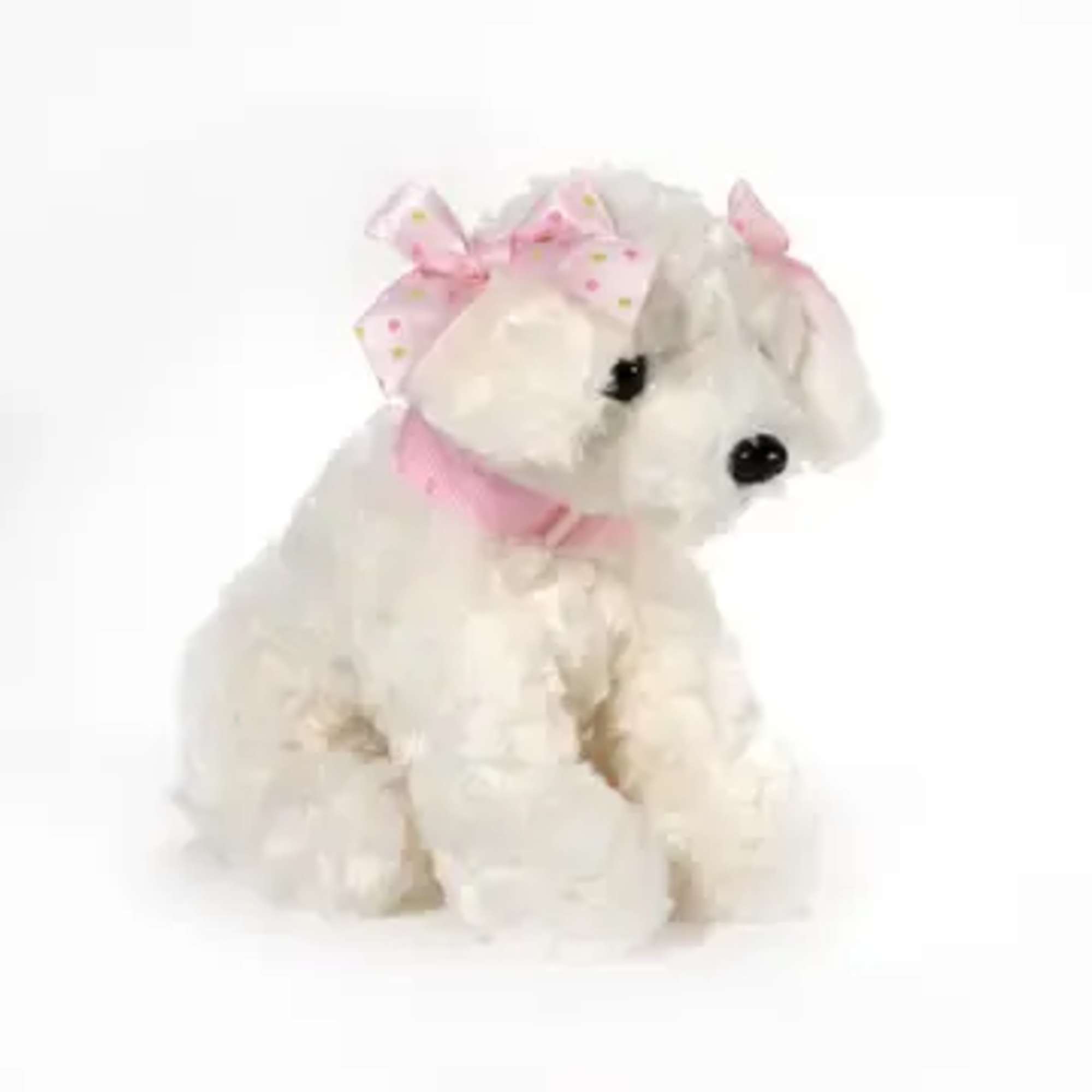 Meet Sassy the White Dog, a charming plush toy from the Bearington