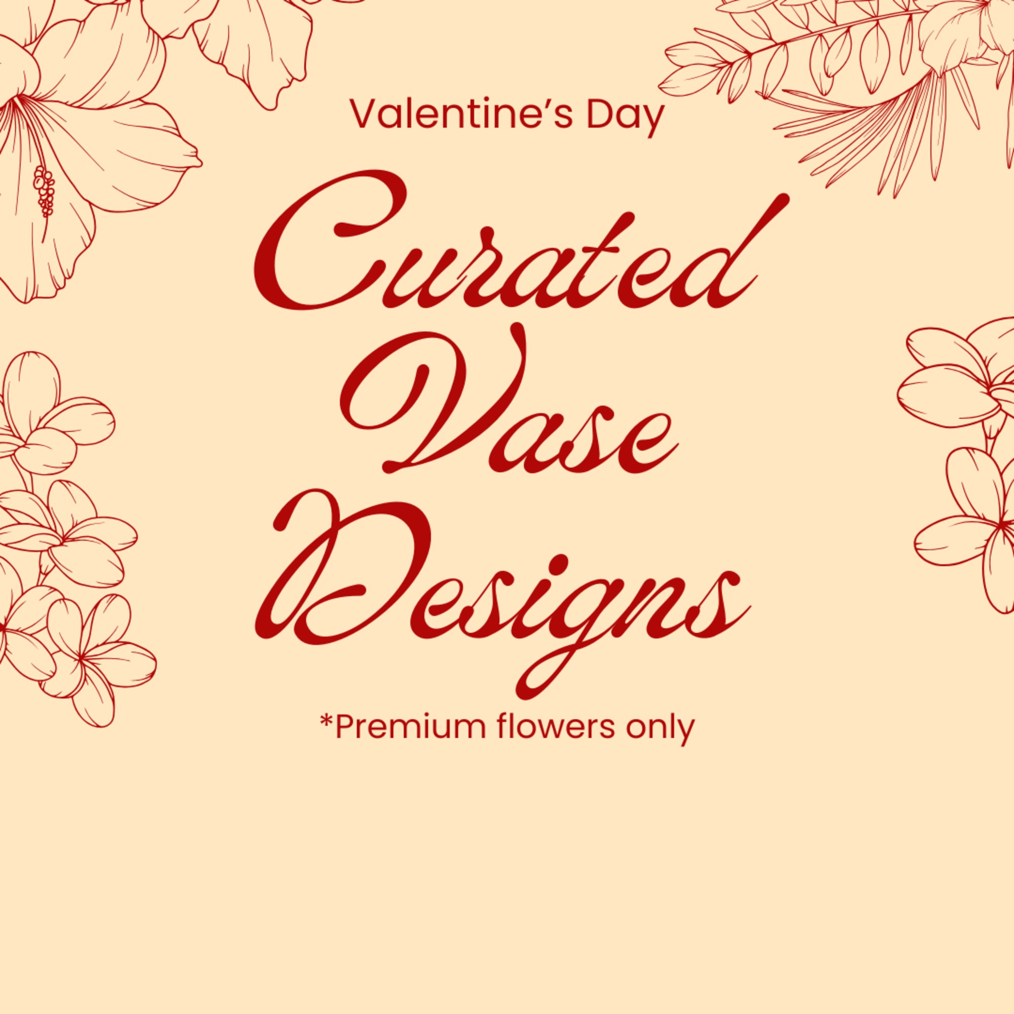 High-end flower arrangement. These arrangements will come in vases and be filled