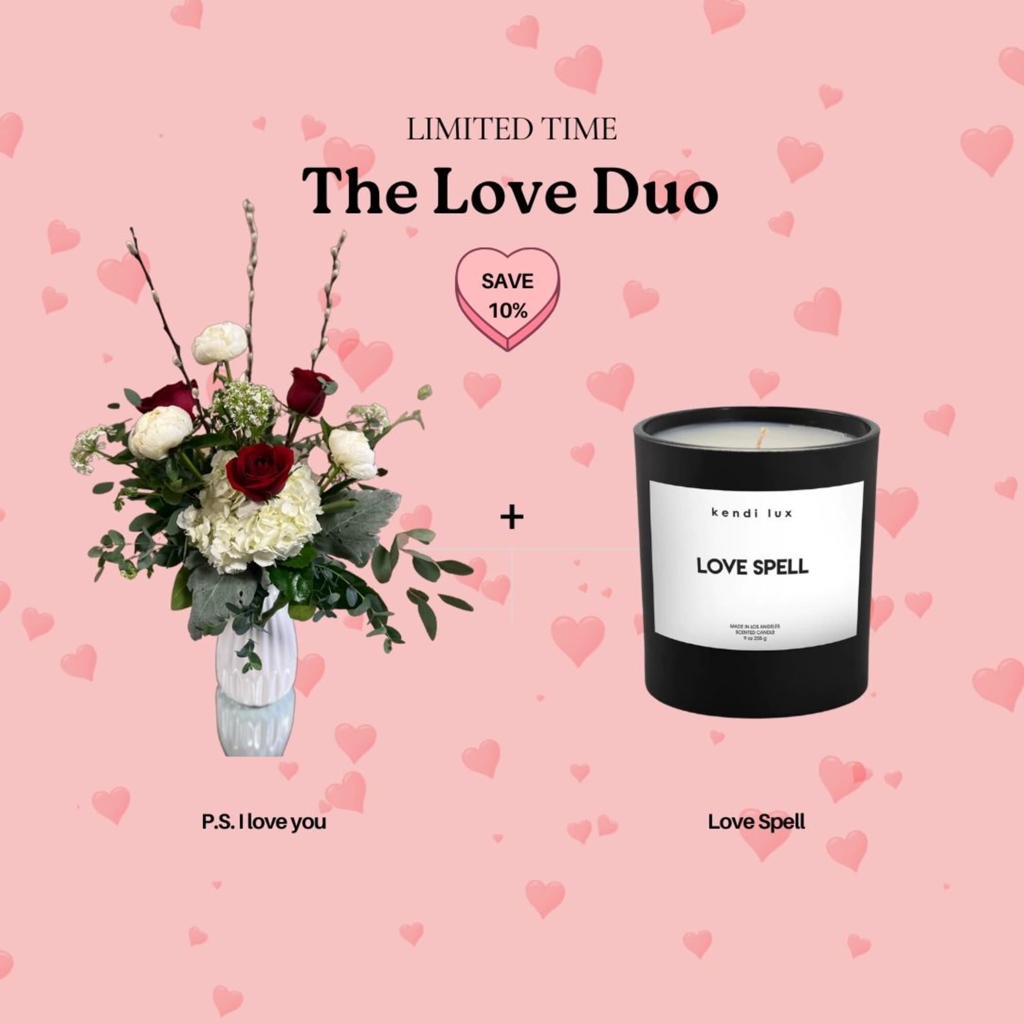 Type of Flowers: White Peonies, Red Roses, Pussy Willow, and Eucalyptus in