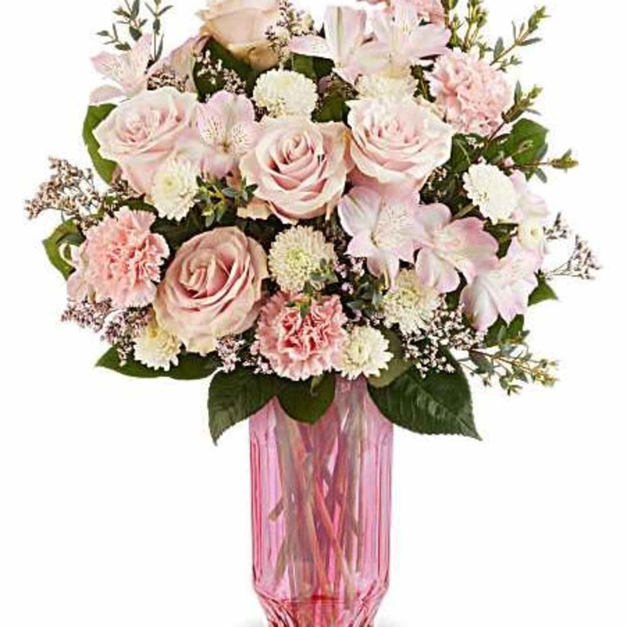 Soft, sweet, and effortlessly romantic, Teleflora's Ch&eacute;rie Bloom Bouquet captures the gentle
