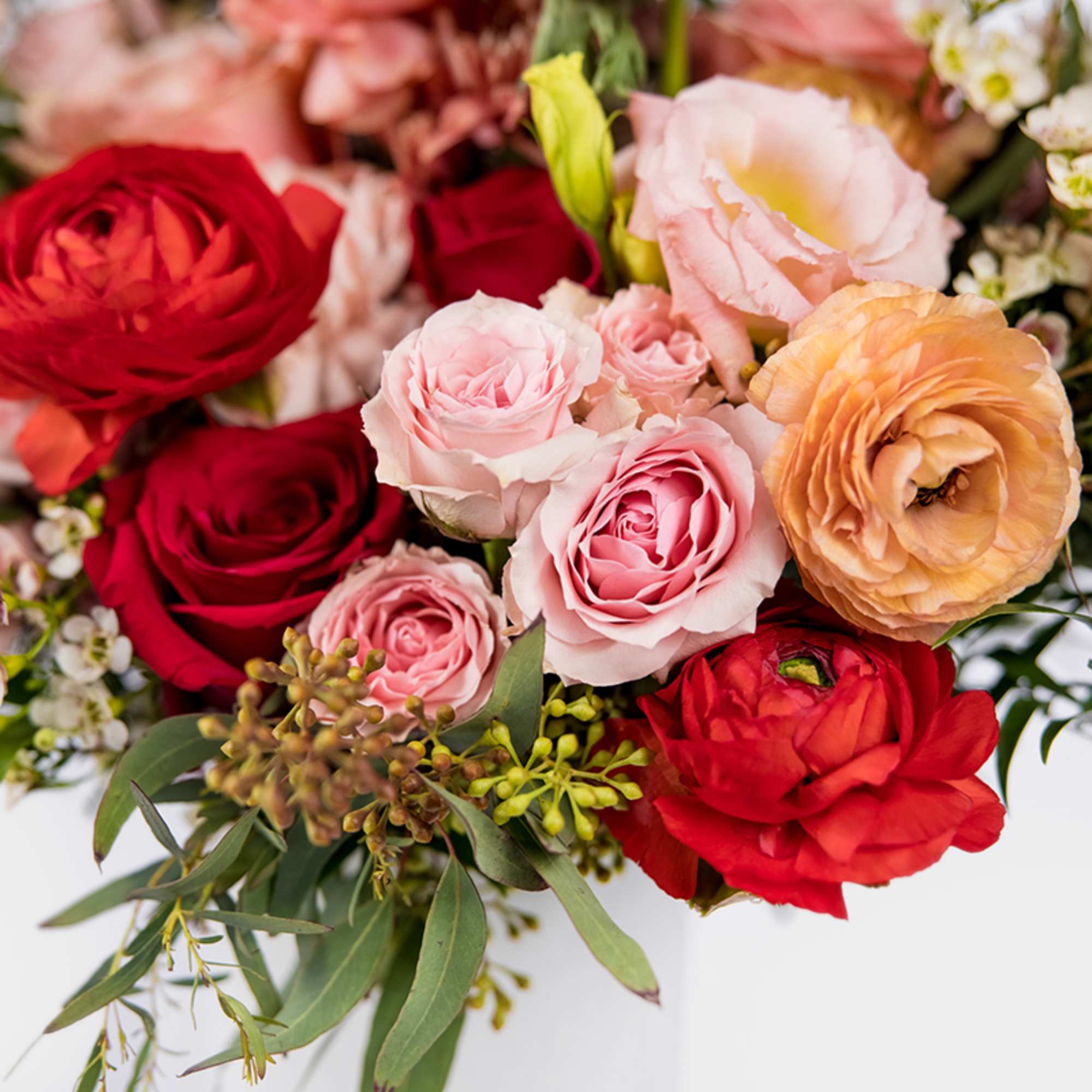 Designed in house with lots of LOVE! This 180 degree arrangement (that&rsquo;s