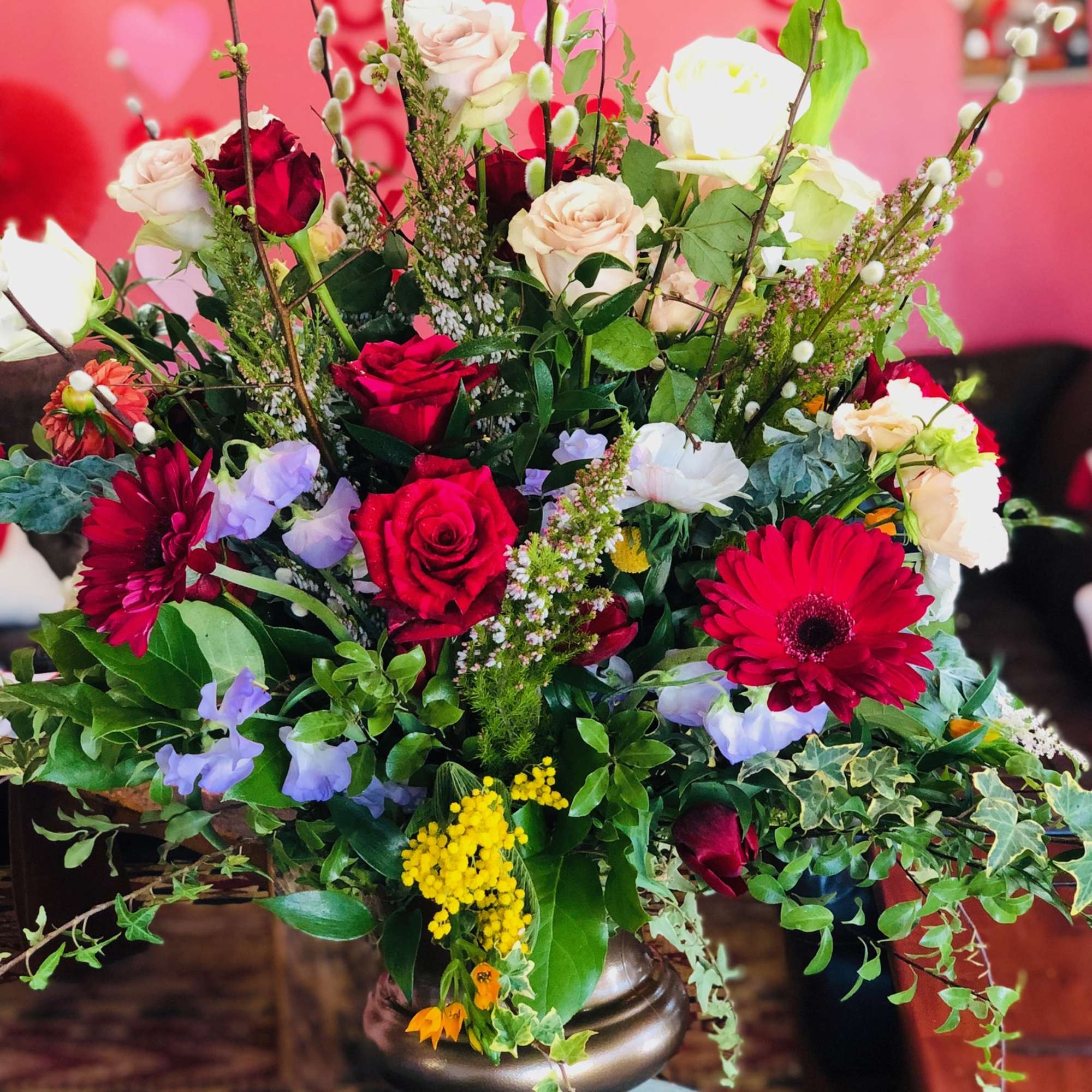 Wow your person! A plethora of roses, garden roses, seasonal flowers mimicking