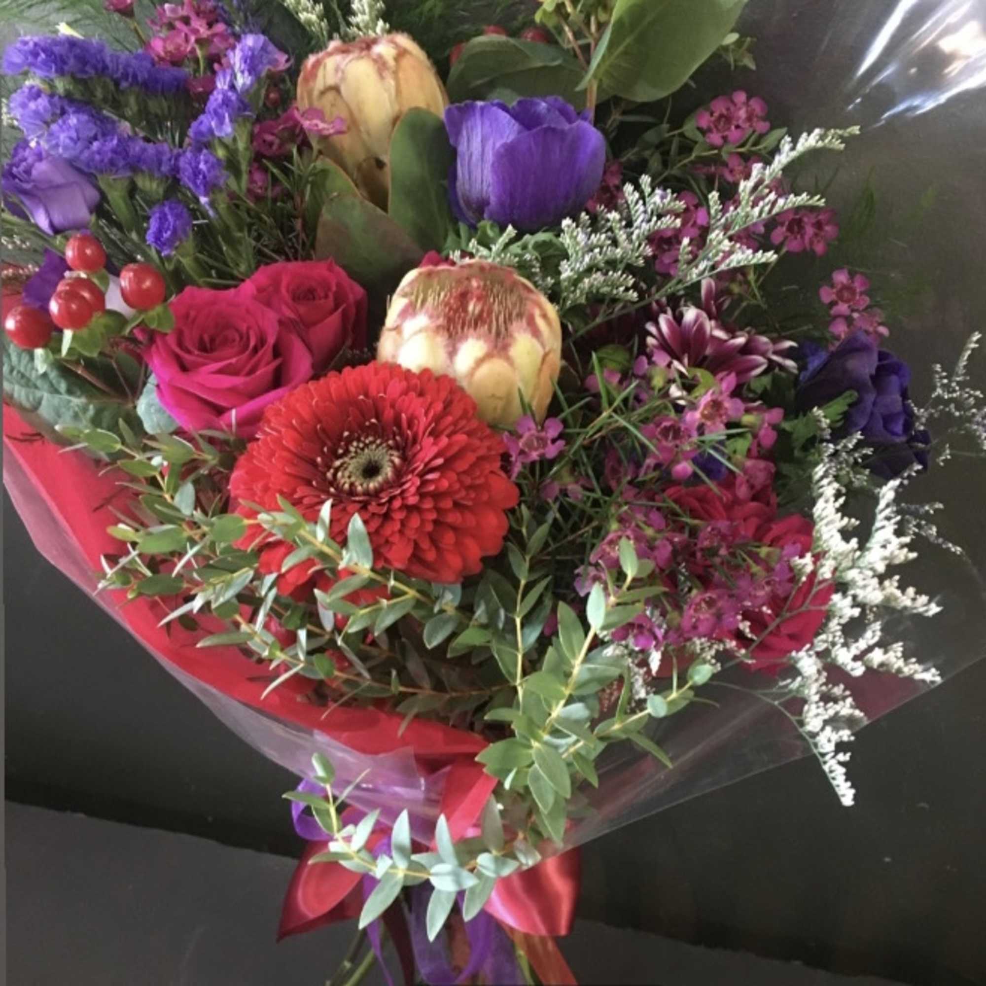 This vibrant bouquet with a wild flair is sure to catch your