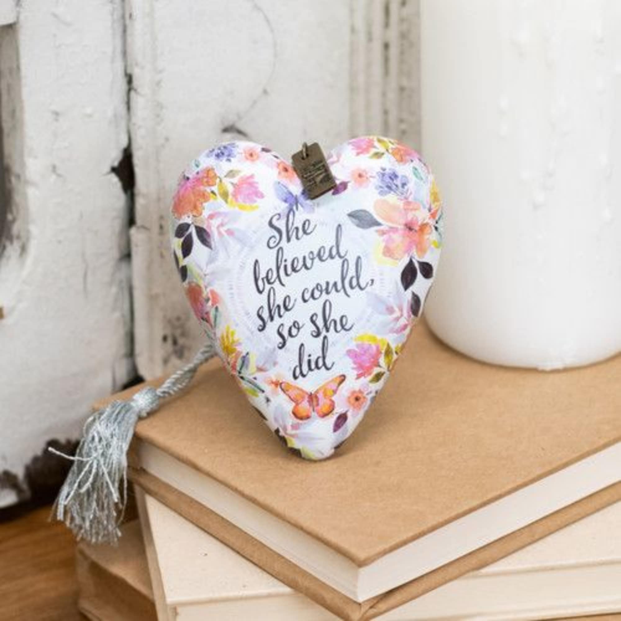 Art Hearts Collection by Kate Mason can hang or stand with attached
