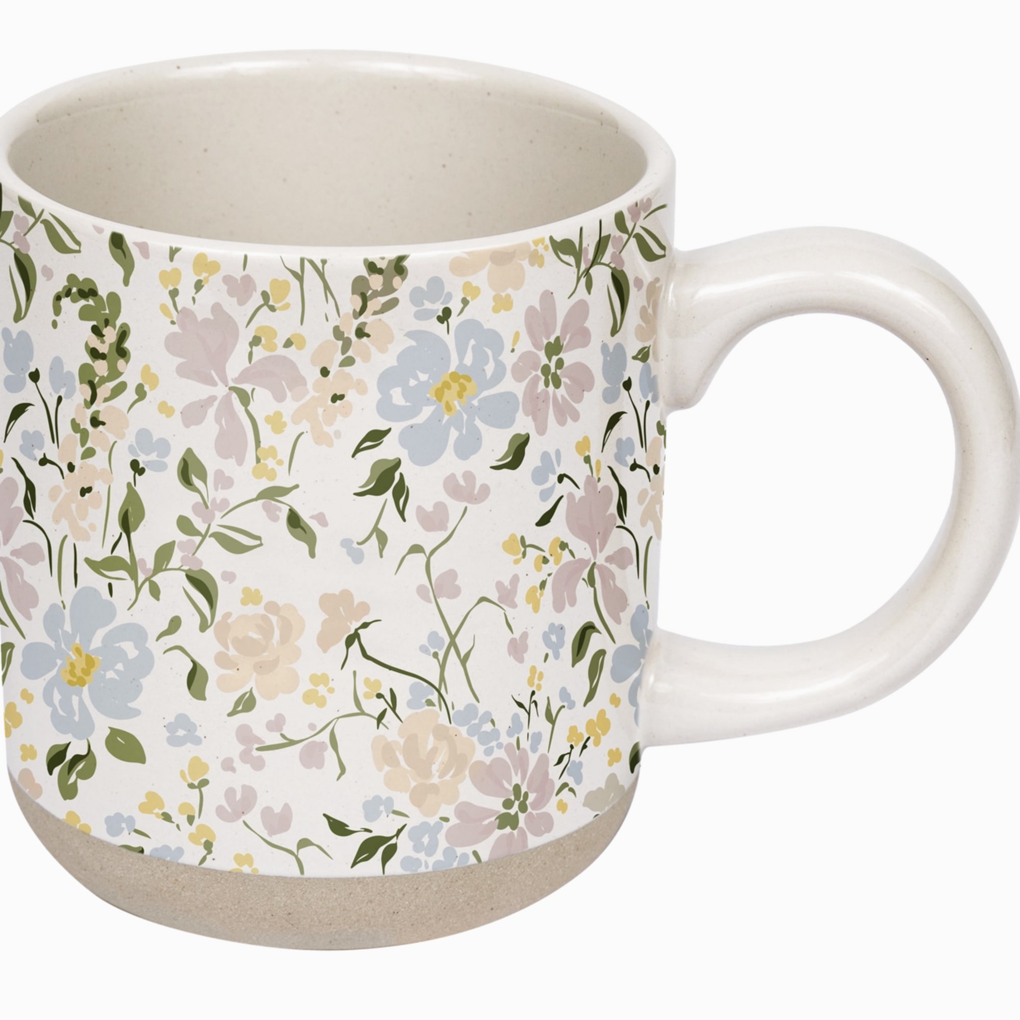 Add a timeless printed floral coffee mug to your home. A charming