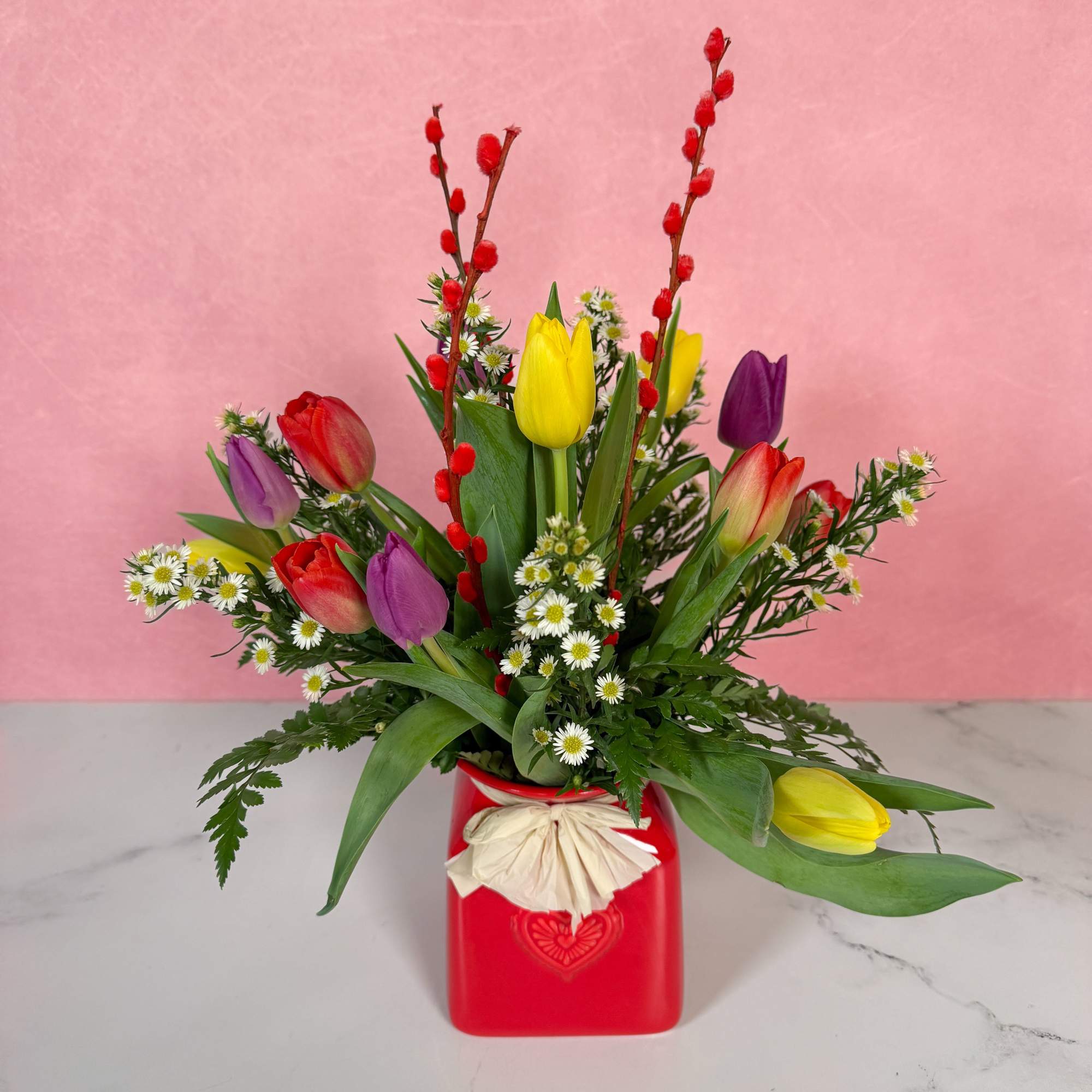 Give your valentine a burst of spring with our Treasured Tulips! Assorted