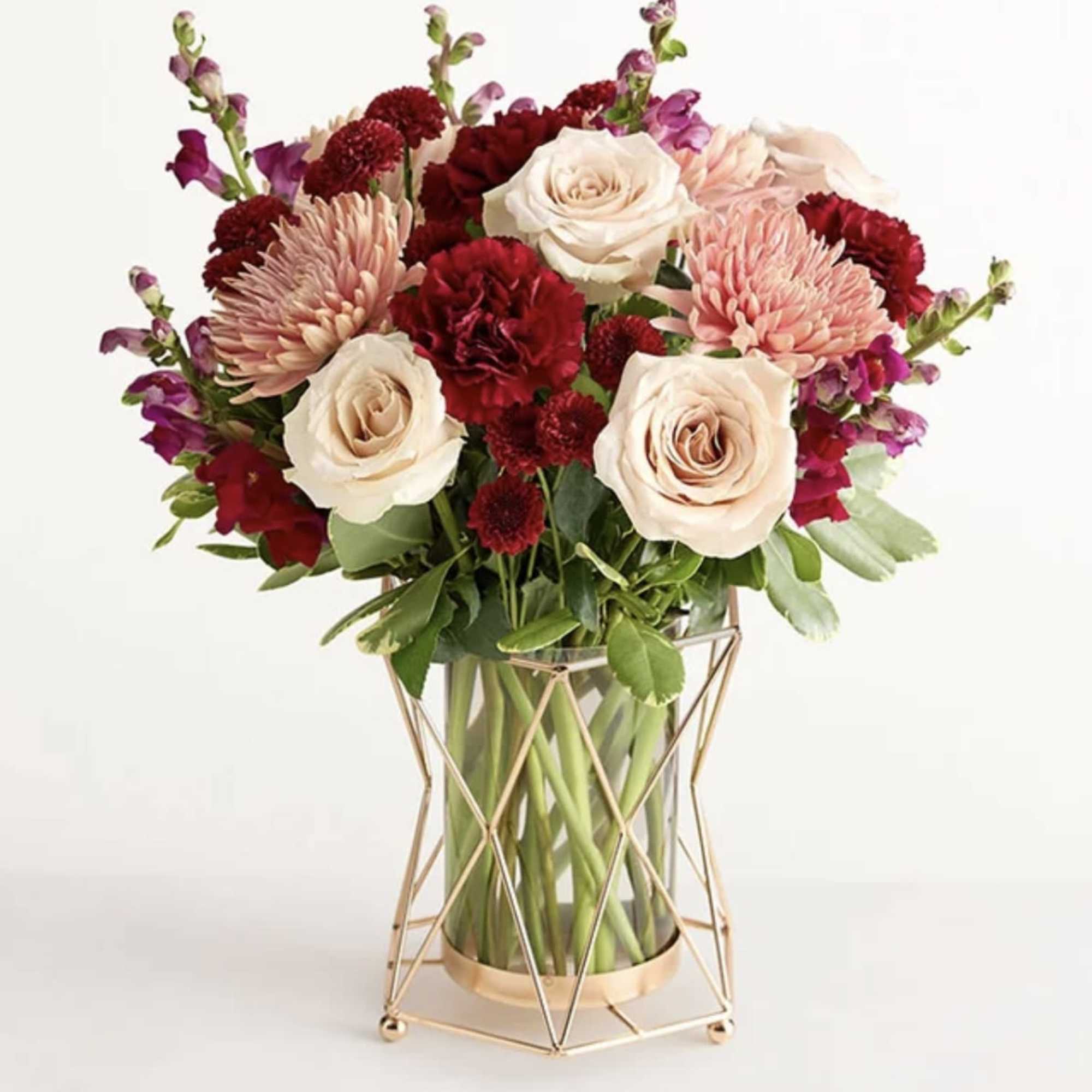  Burgundy Bliss&trade; Bouquet
NEW Autumn&rsquo;s opulent palette inspired this mixed bouquet, which