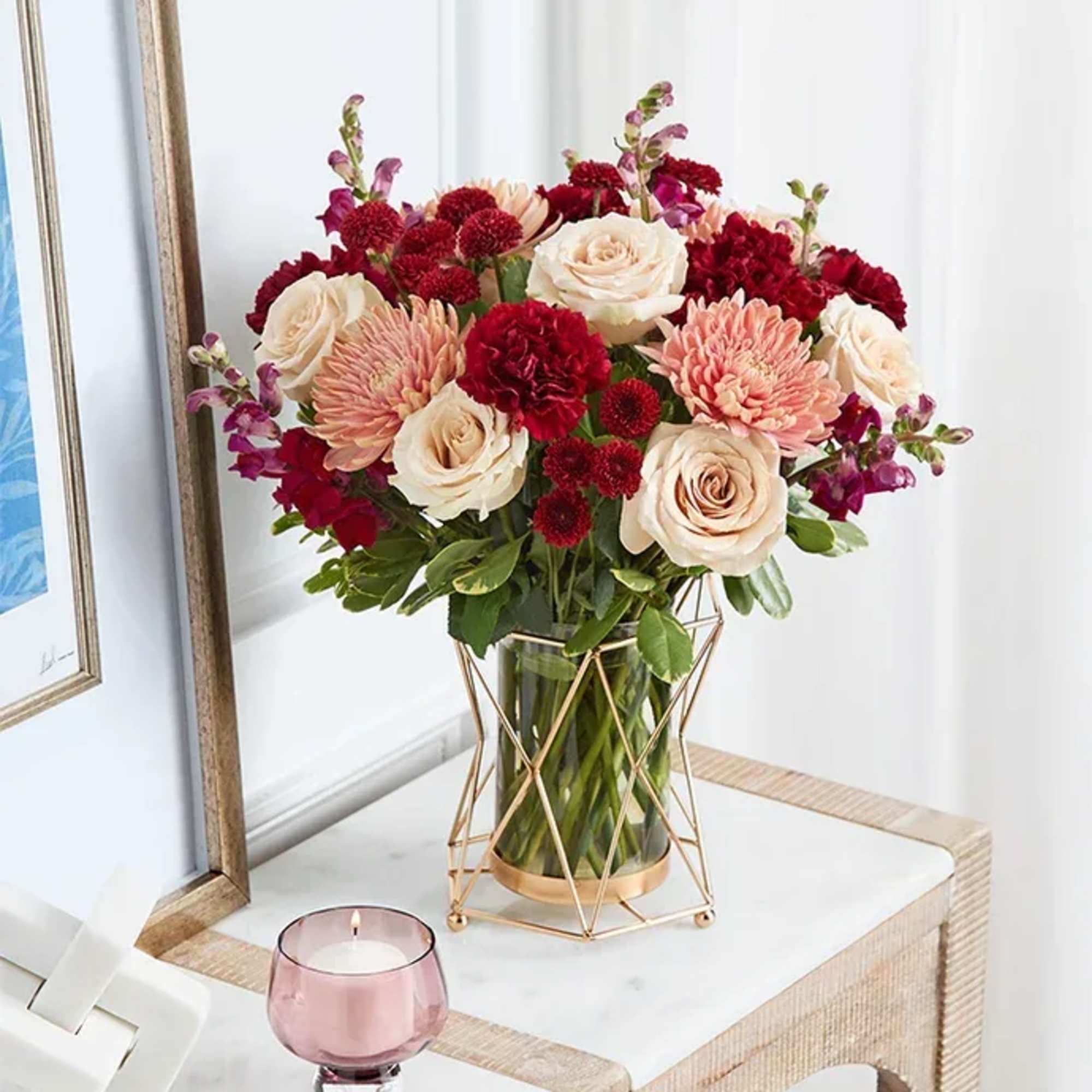  Burgundy Bliss&trade; Bouquet
NEW Autumn&rsquo;s opulent palette inspired this mixed bouquet, which