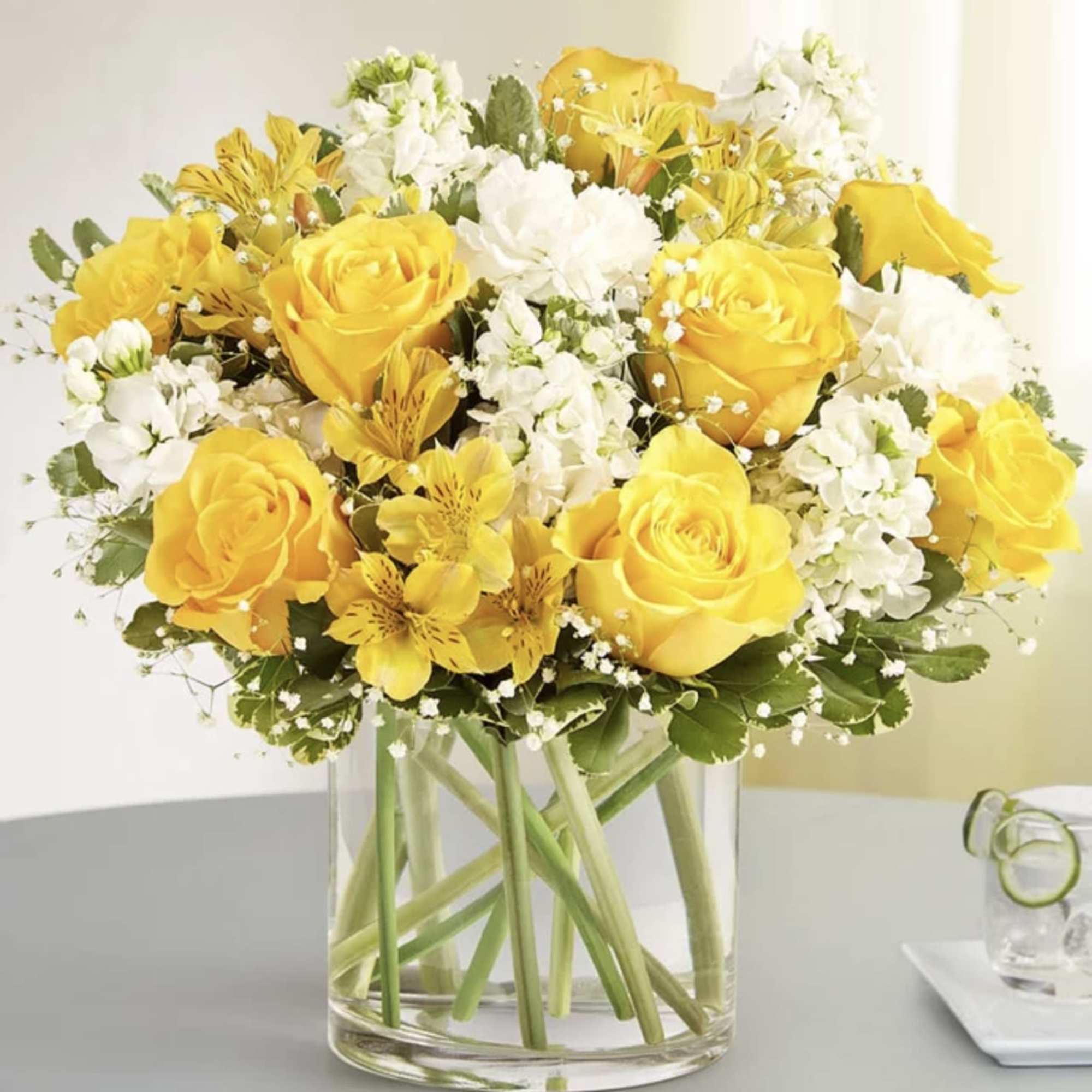 Full of sunny cheer, our brightly colored bouquet makes the kind of