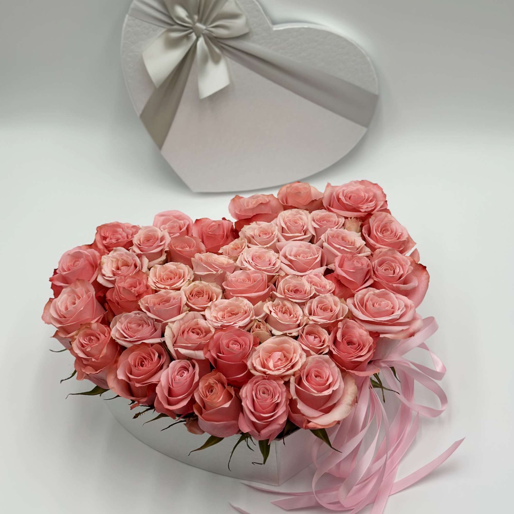 A luxurious heart-shaped box filled with tenderness and love. Inside &mdash; an