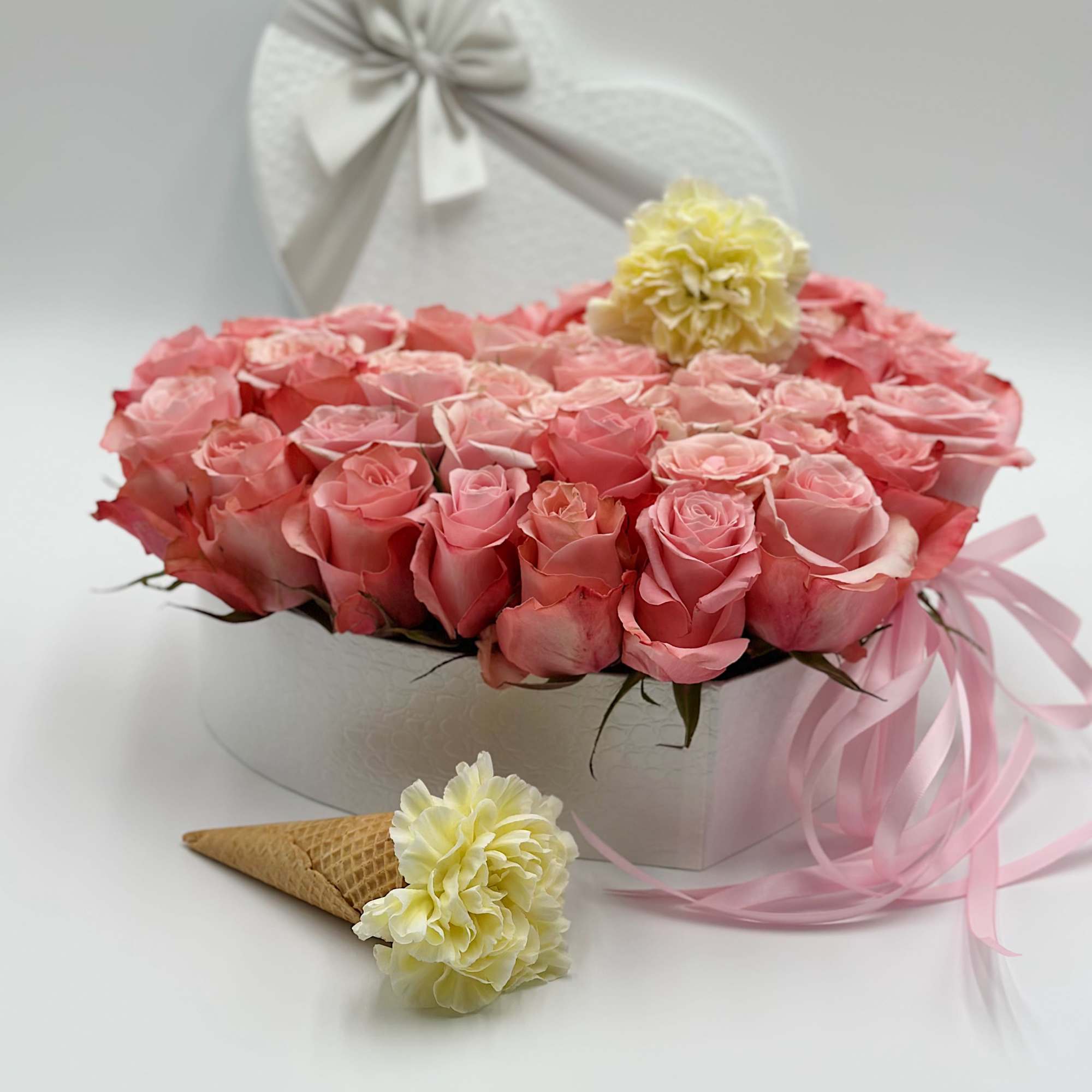 A luxurious heart-shaped box filled with tenderness and love. Inside &mdash; an