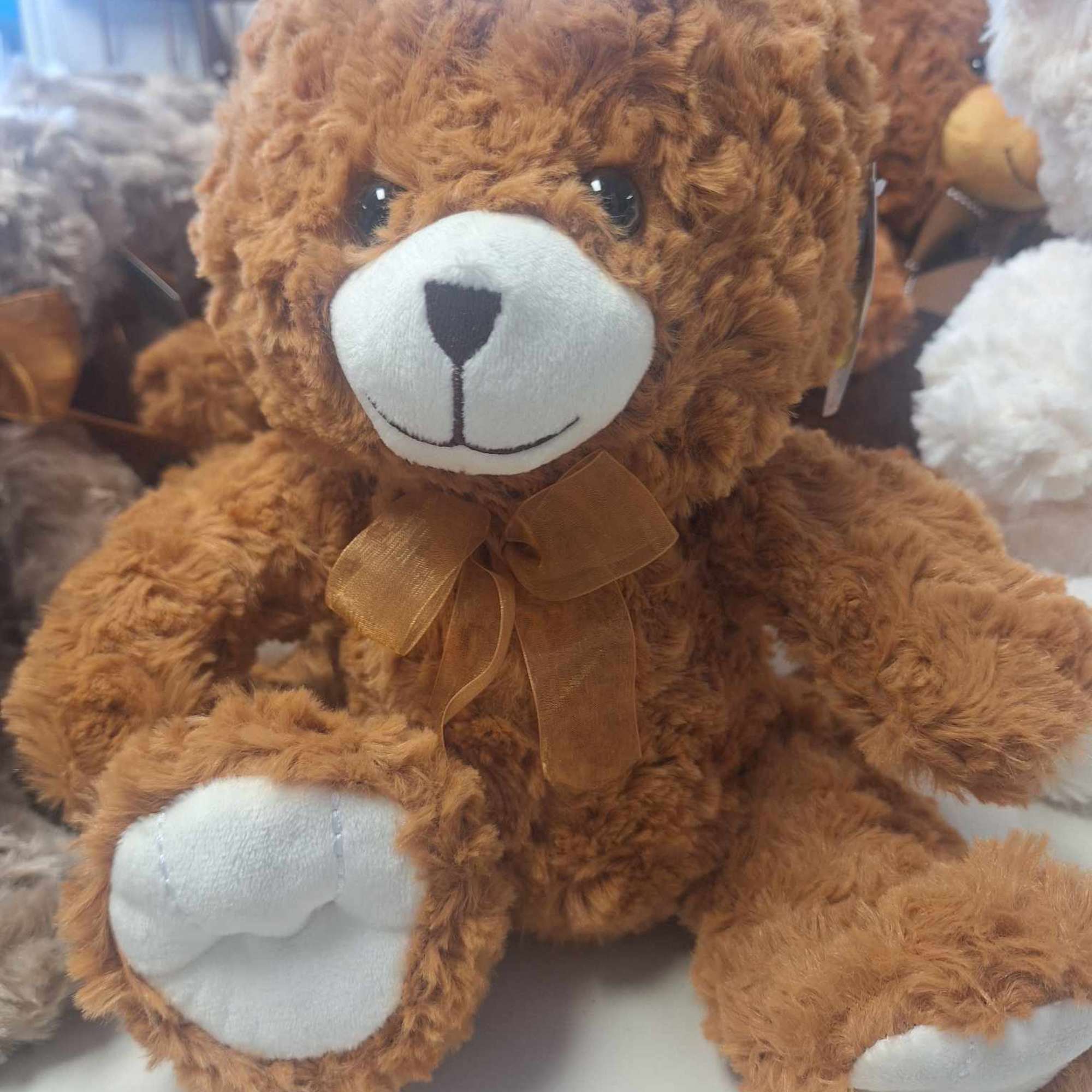 Cutest 10 inch bear can be added to any floral arrangement, balloon