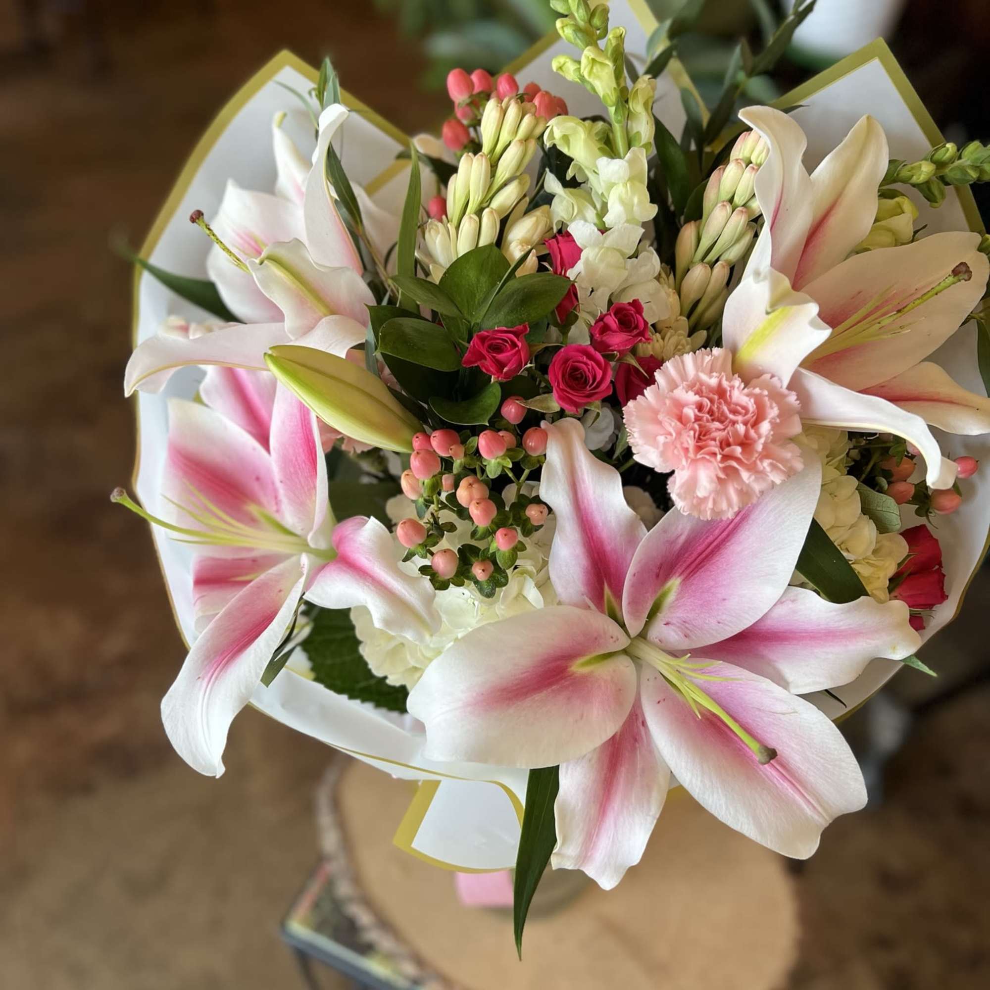 This gorgeous bouquet will fill your home with a lovely fragrance! It