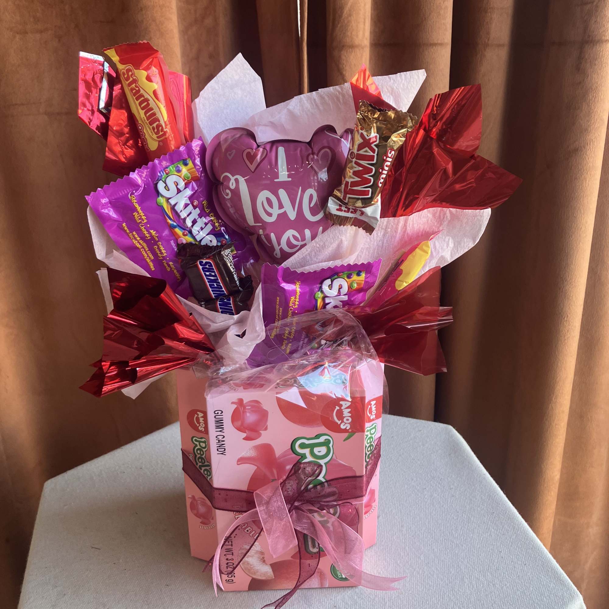This festive candy bouquet is a sweet and playful way to share