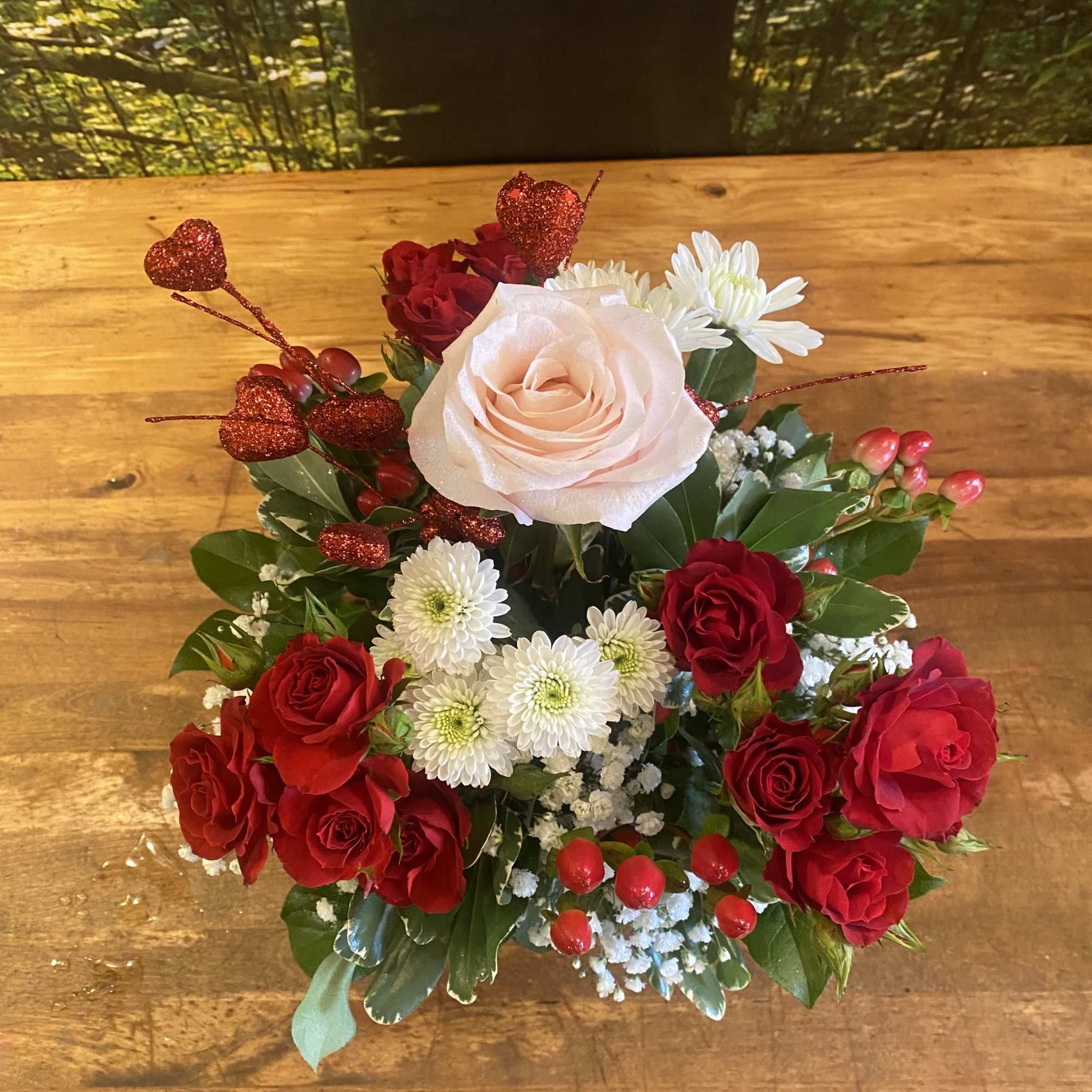 Precious Valentine is a sweet design in Pink, Red, and White. Includes