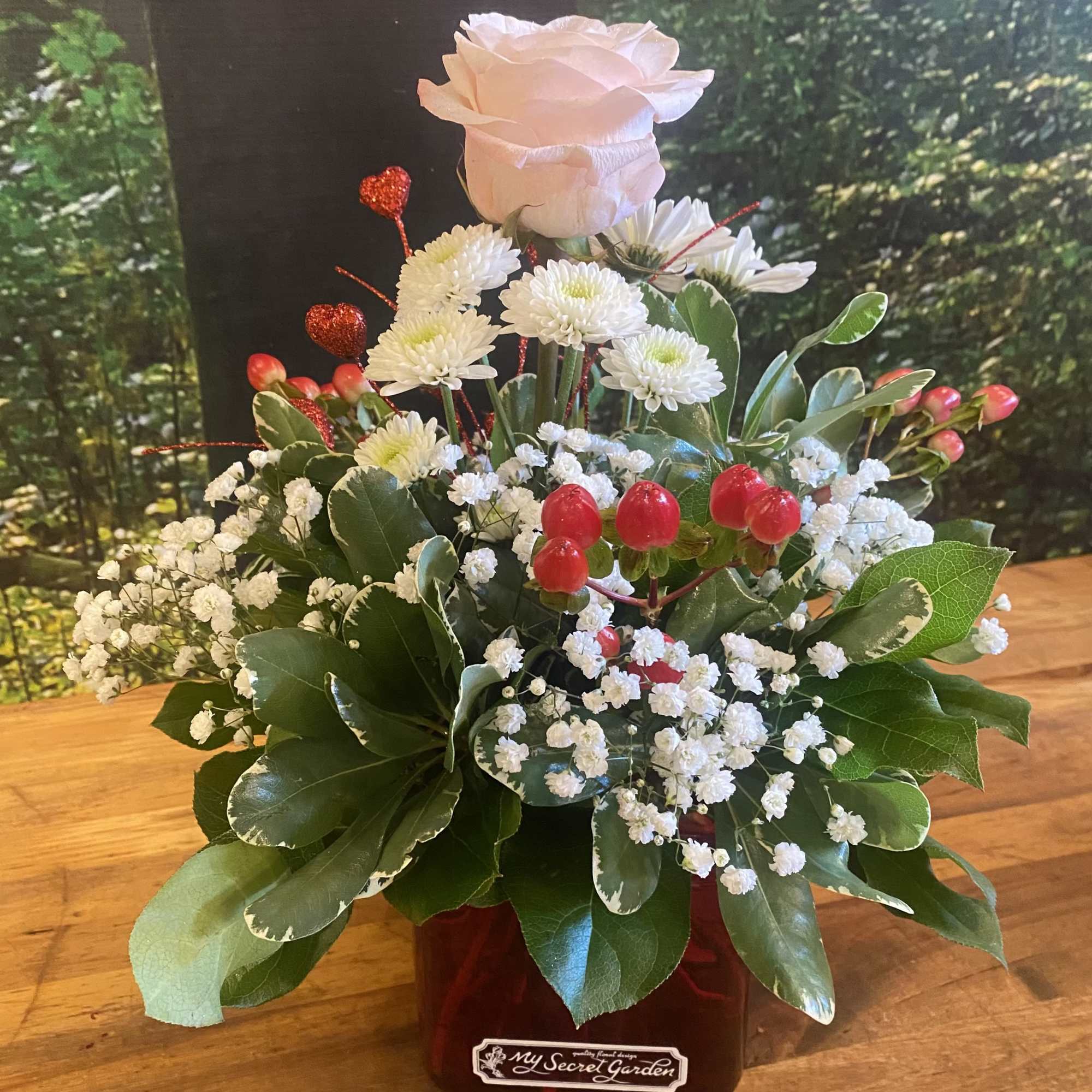 Precious Valentine is a sweet design in Pink, Red, and White. Includes