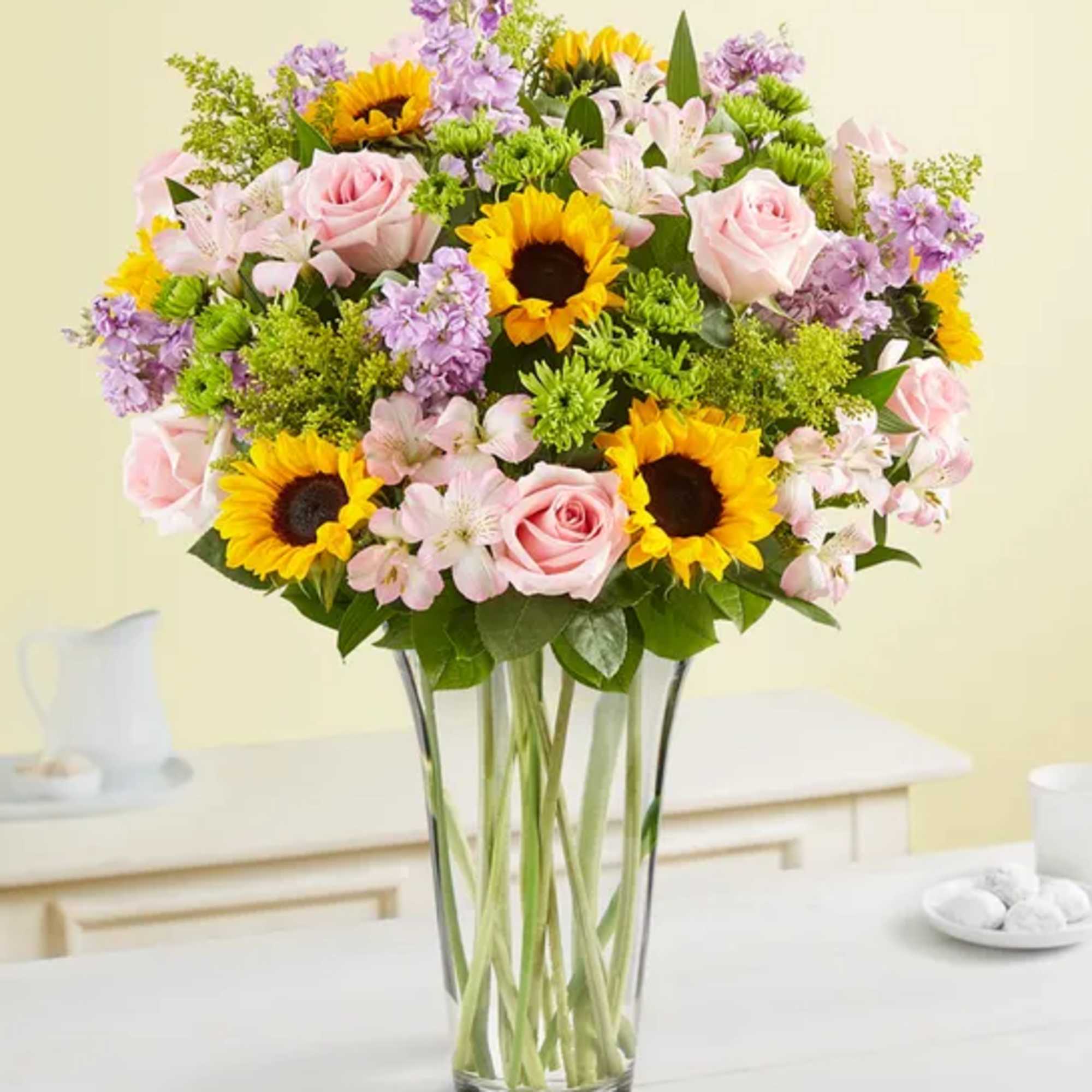 Our best-selling spring bouquet is inspired by the traditional, hand-tied arrangements found