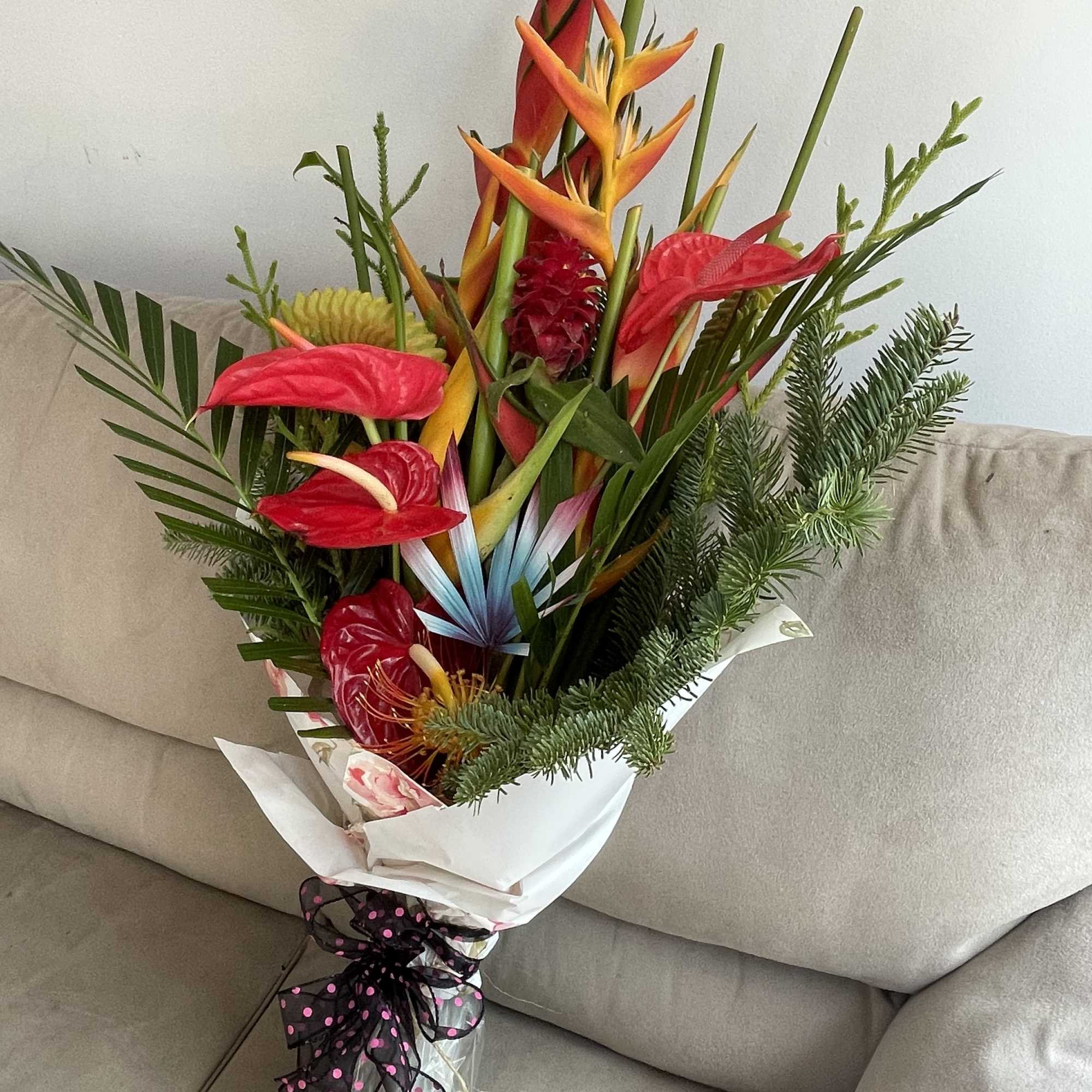 Introducing the Aloha Bouquet, a stunning arrangement of hand-selected and dried tropical