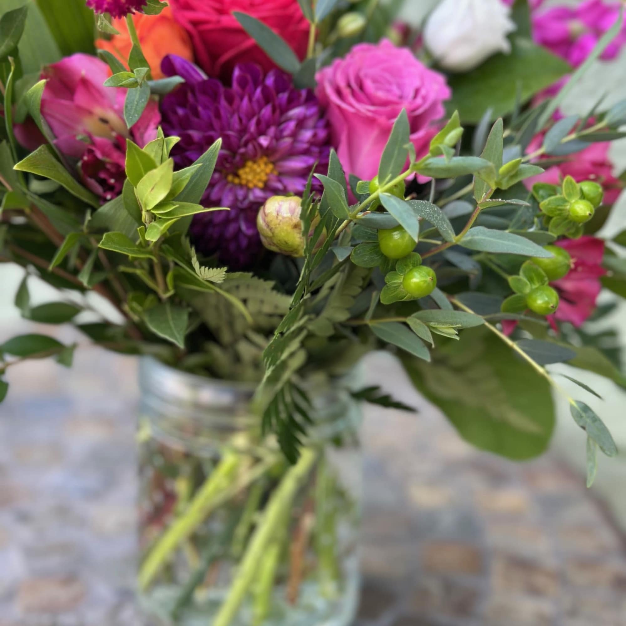 In honor and excitement of the Swift-Kelce engagement this arrangement is bursting