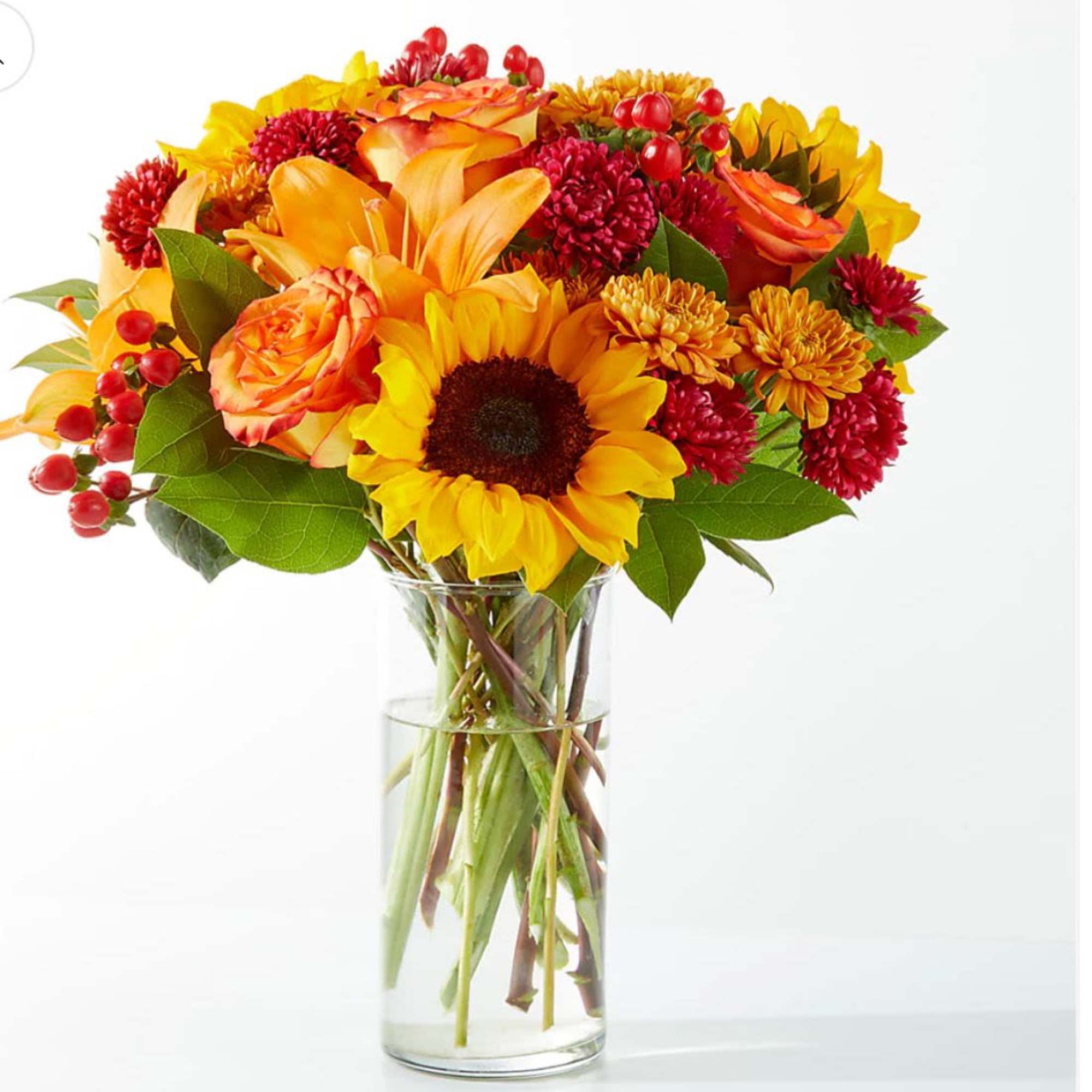 Roses, Sunflowers, Lily, Aster.