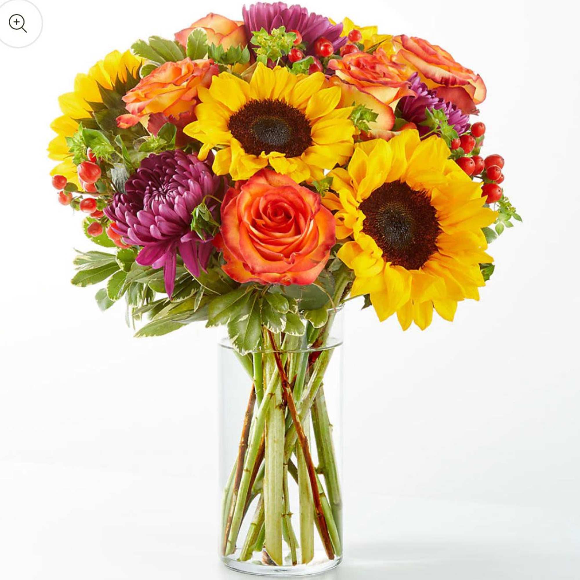 Roses, Sunflowers, Lily, Aster.