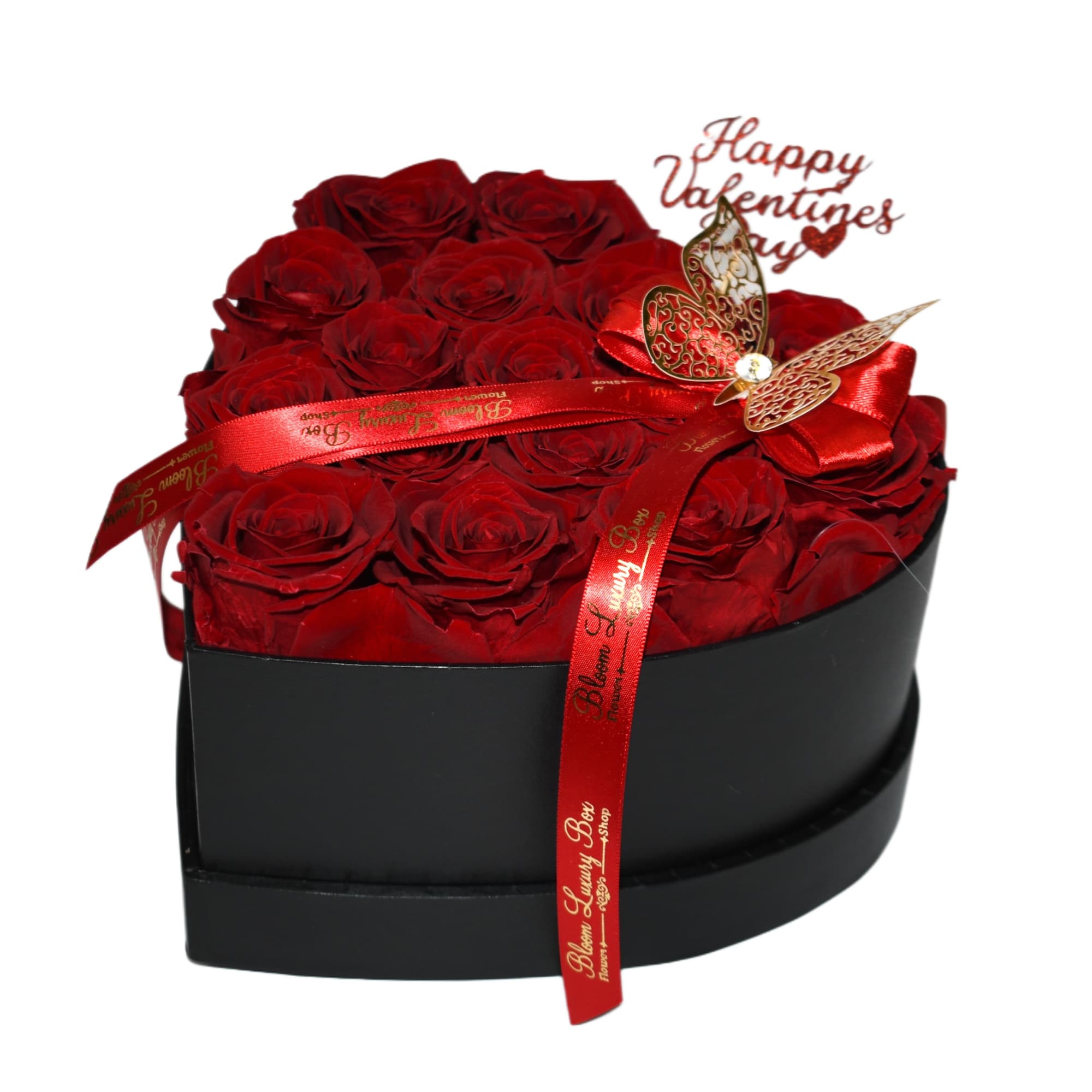 Red roses in a heat box 