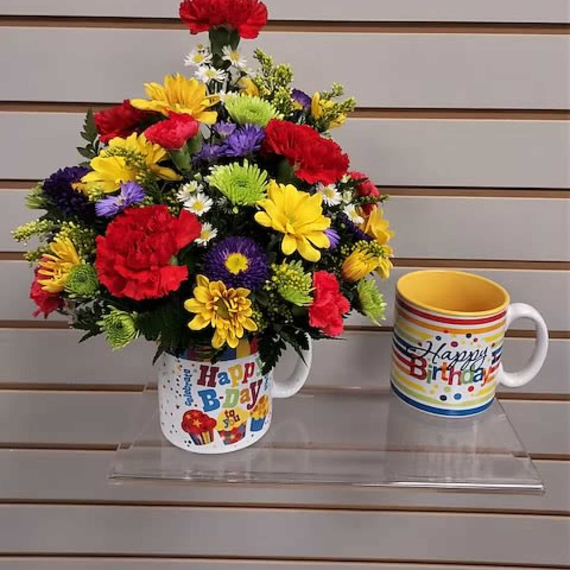 Not only is it a beautiful arrangement, once the flowers are no