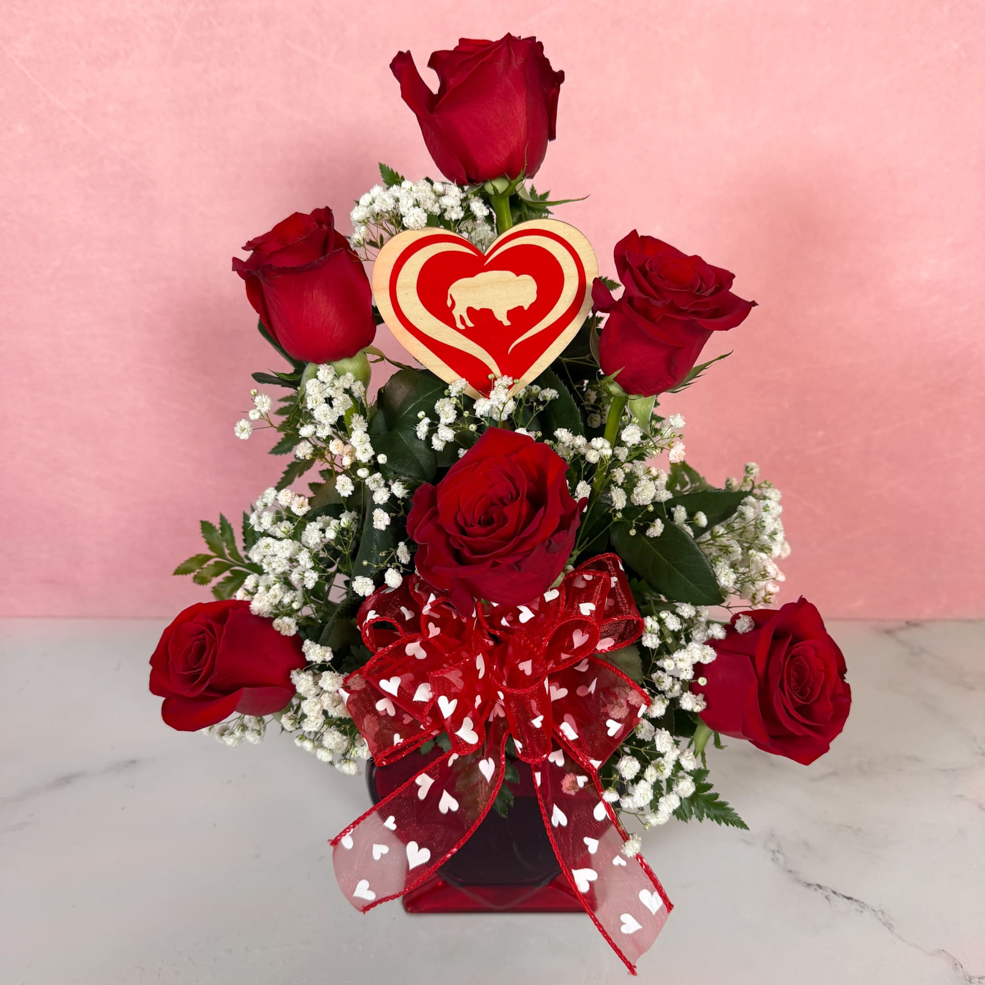 BuffaLove Bouquet by Savilles Country Florist  featuring six premium red roses