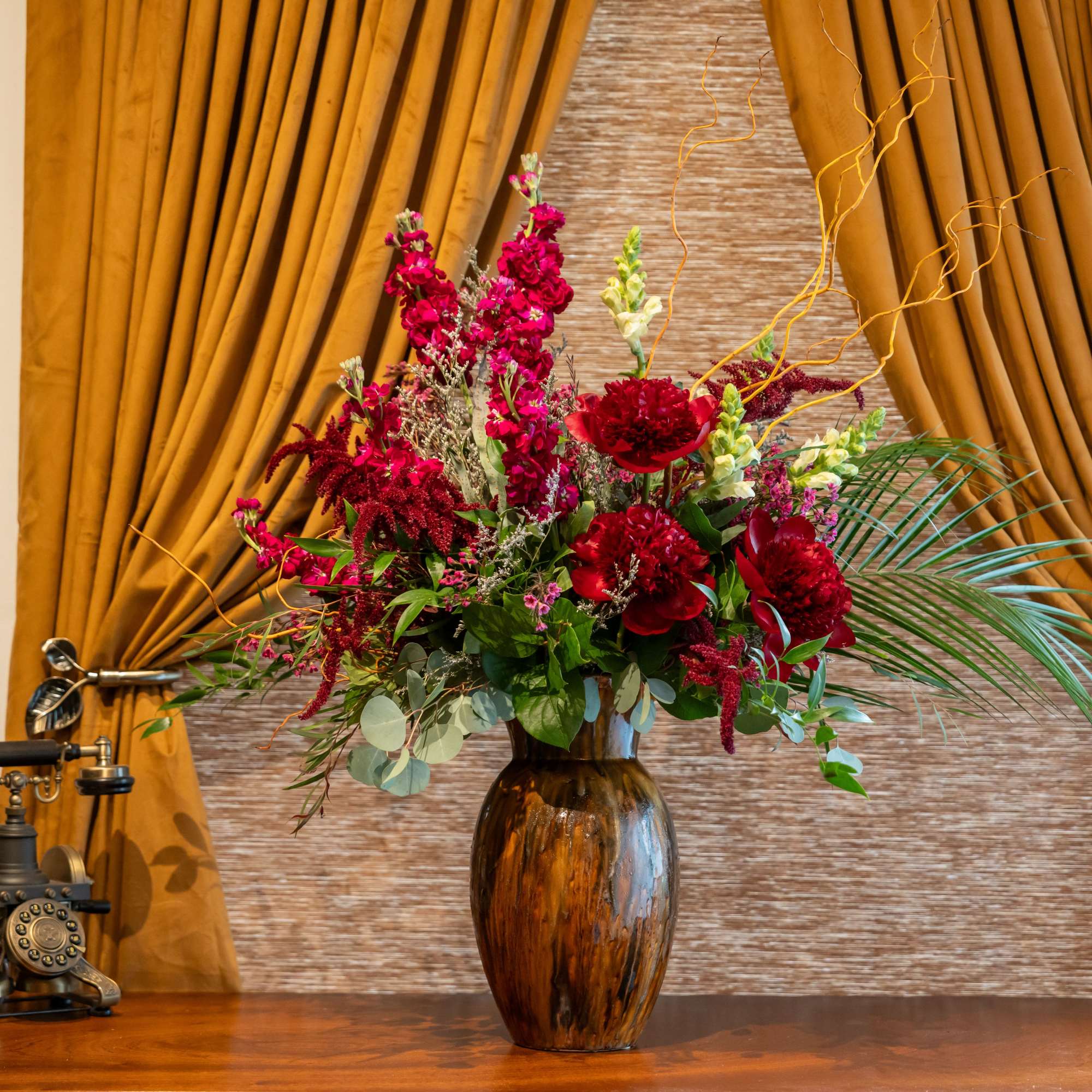 Step into timeless elegance with Florence After Midnight, a moody, dramatic arrangement