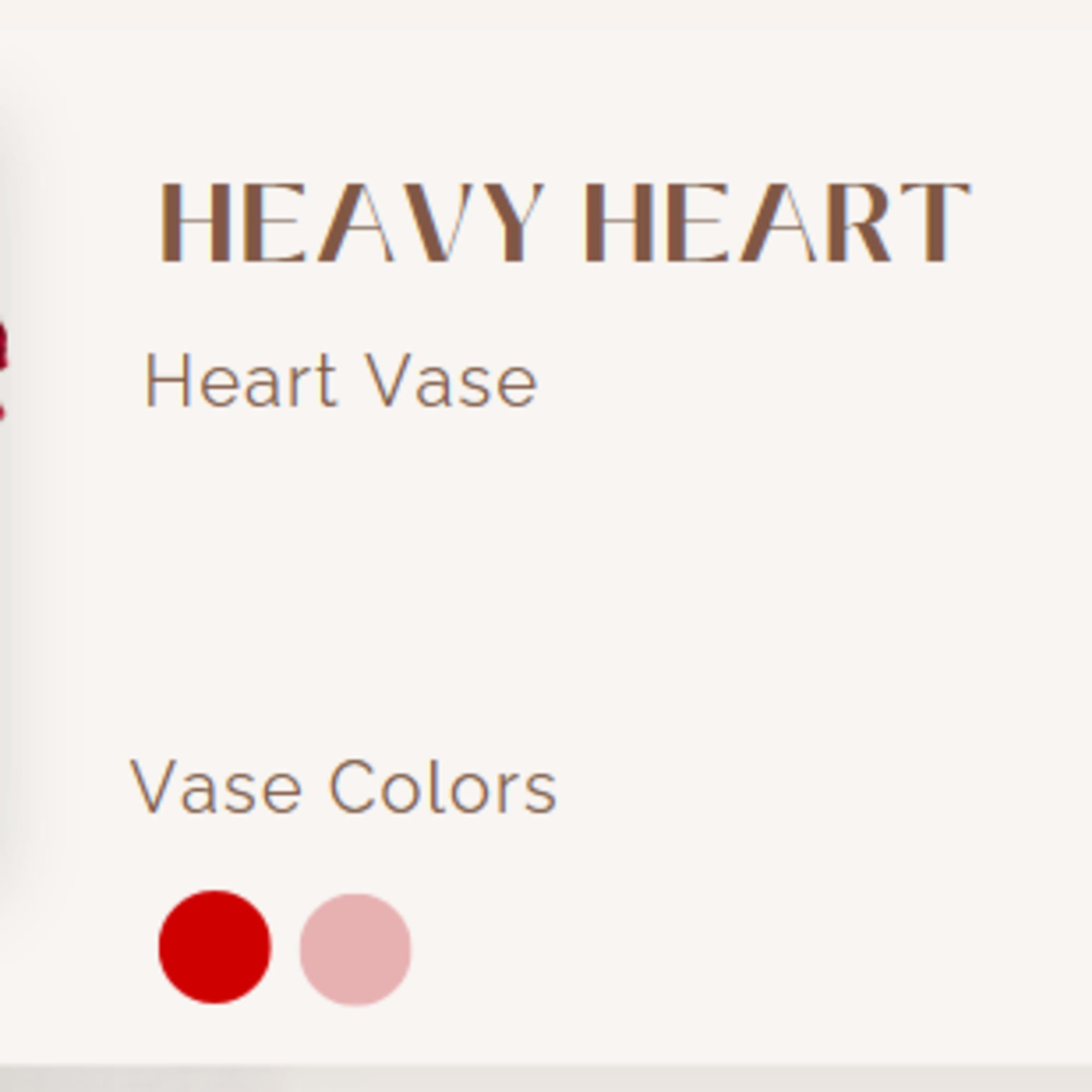 Heavy Heart

Rich in meaning, Heavy Heart is a sweet and romantic arrangement