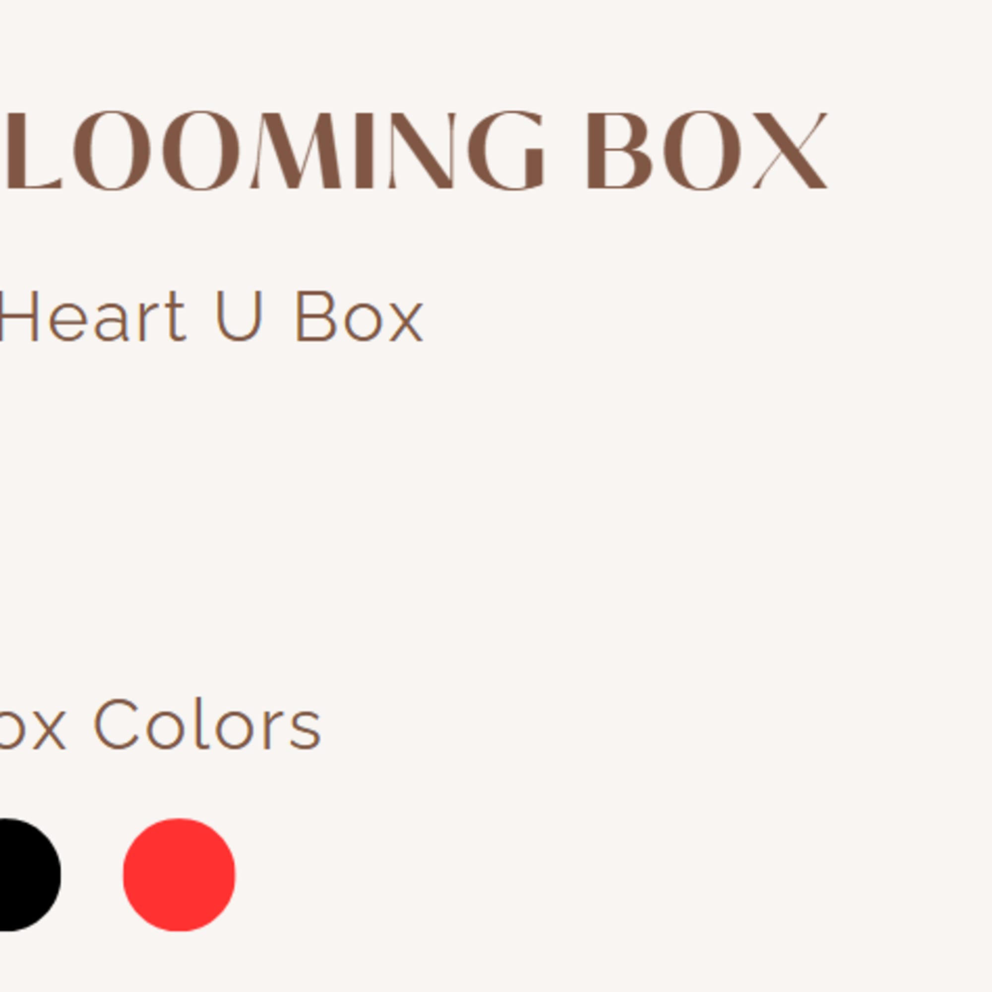 Blooming Box &ndash; I Heart U Box

Elegant with a touch of drama