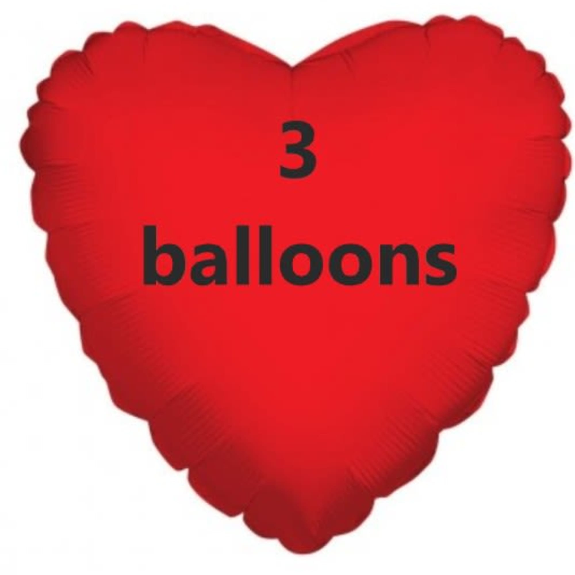 Red helium filled heart shaped balloon